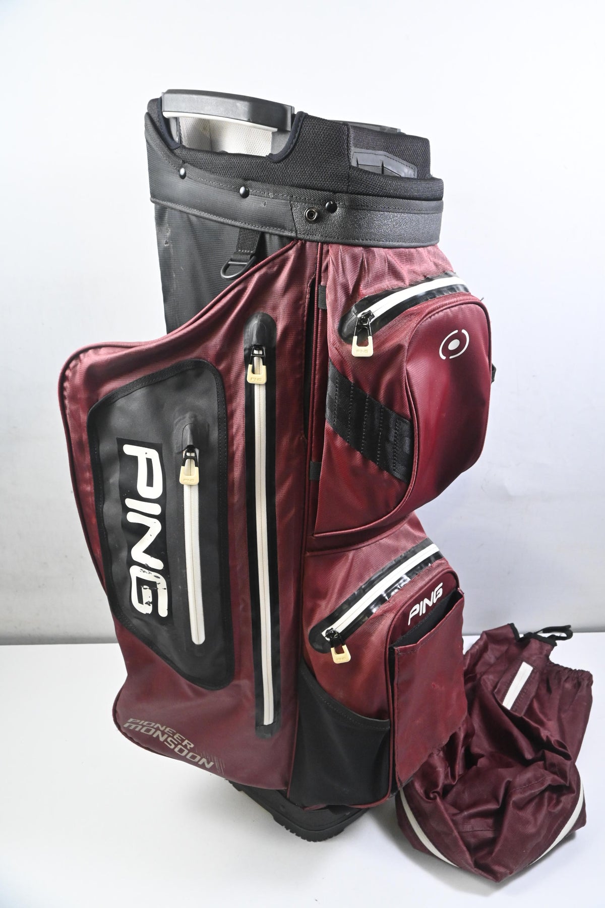Ping Pioneer Monsoon Cart Bag / 15-Way Divider / Red, Black