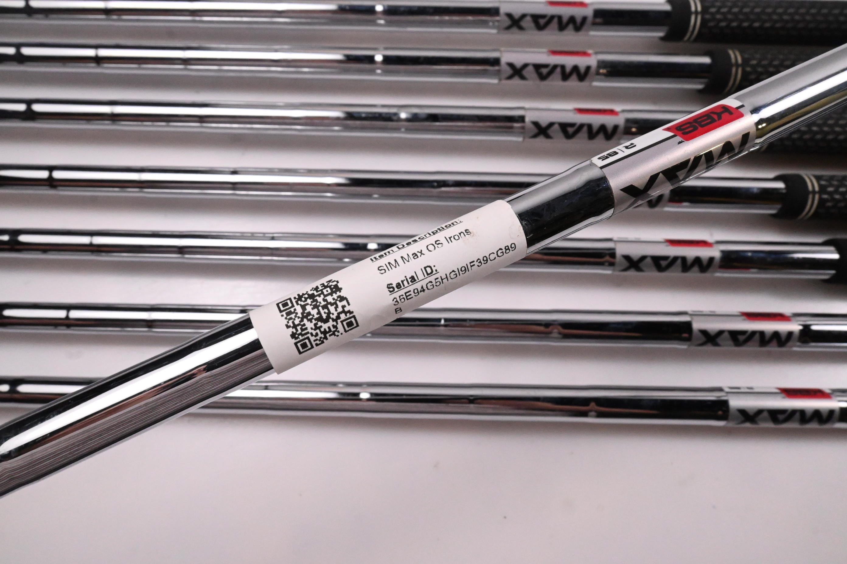 Taylormade SIM Max OS Irons / 4-PW+SW / Regular Flex KBS MAX 85 Shafts