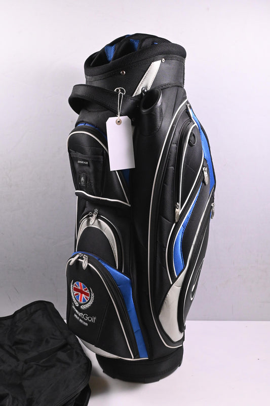 Stewart Golf Cart Bag / 14-Way Divider / Black, Blue