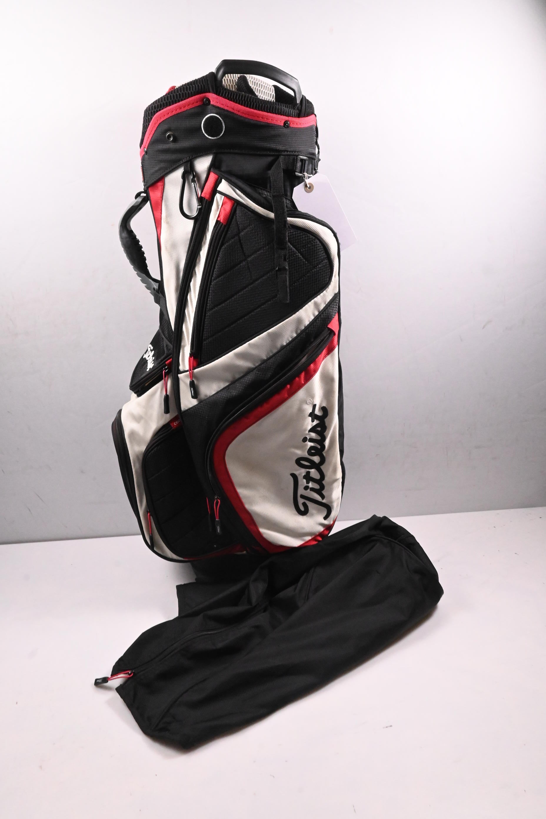 Titleist Cart Bag / 14-Way Divider / Black, White & Red