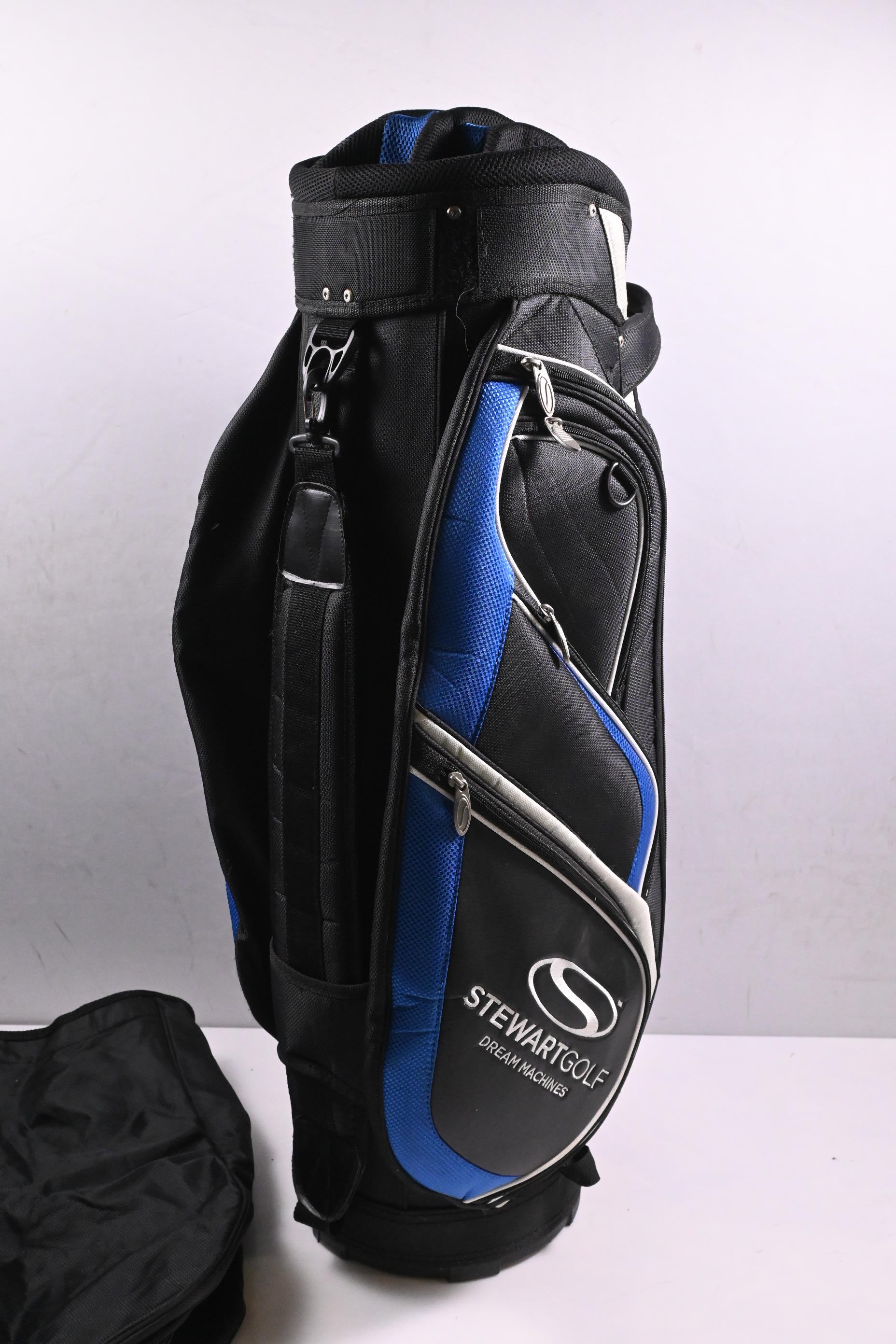 Stewart Golf Cart Bag / 14-Way Divider / Black, Blue