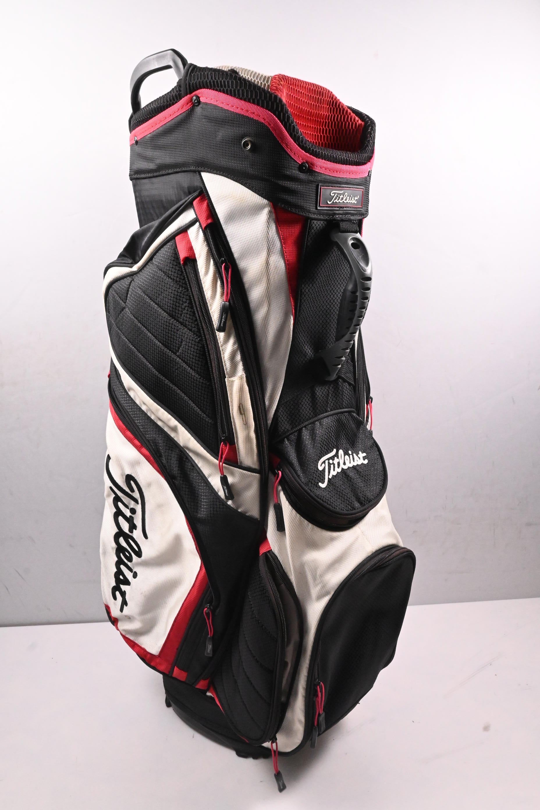 Titleist Cart Bag / 14-Way Divider / Black, White & Red