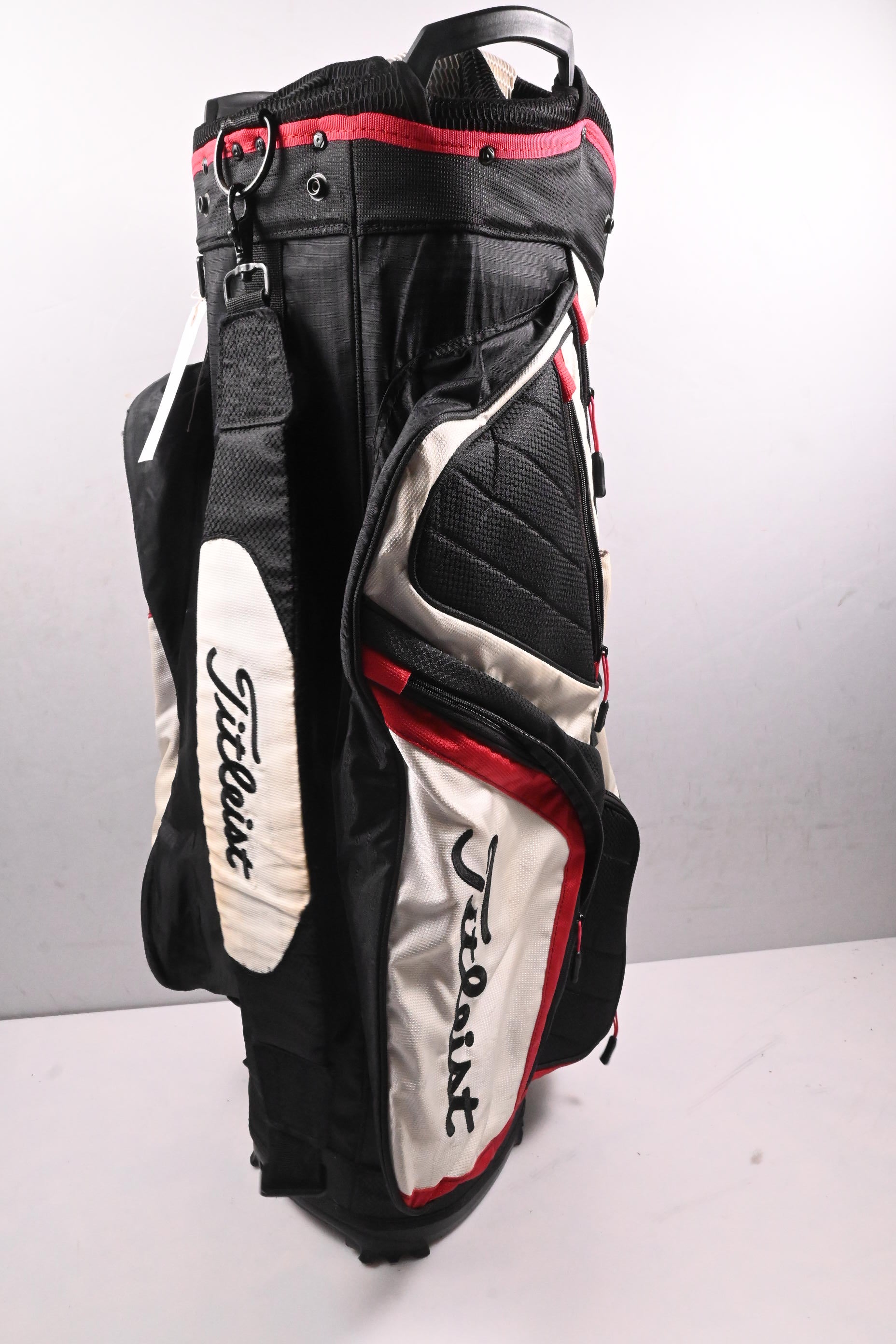 Titleist Cart Bag / 14-Way Divider / Black, White & Red