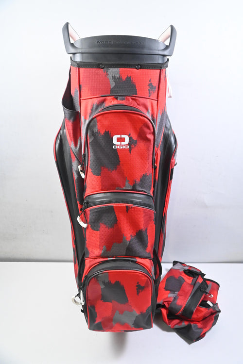 Ogio All Elements Silencer Cart Bag / 15-Way Divider / Red, Camo