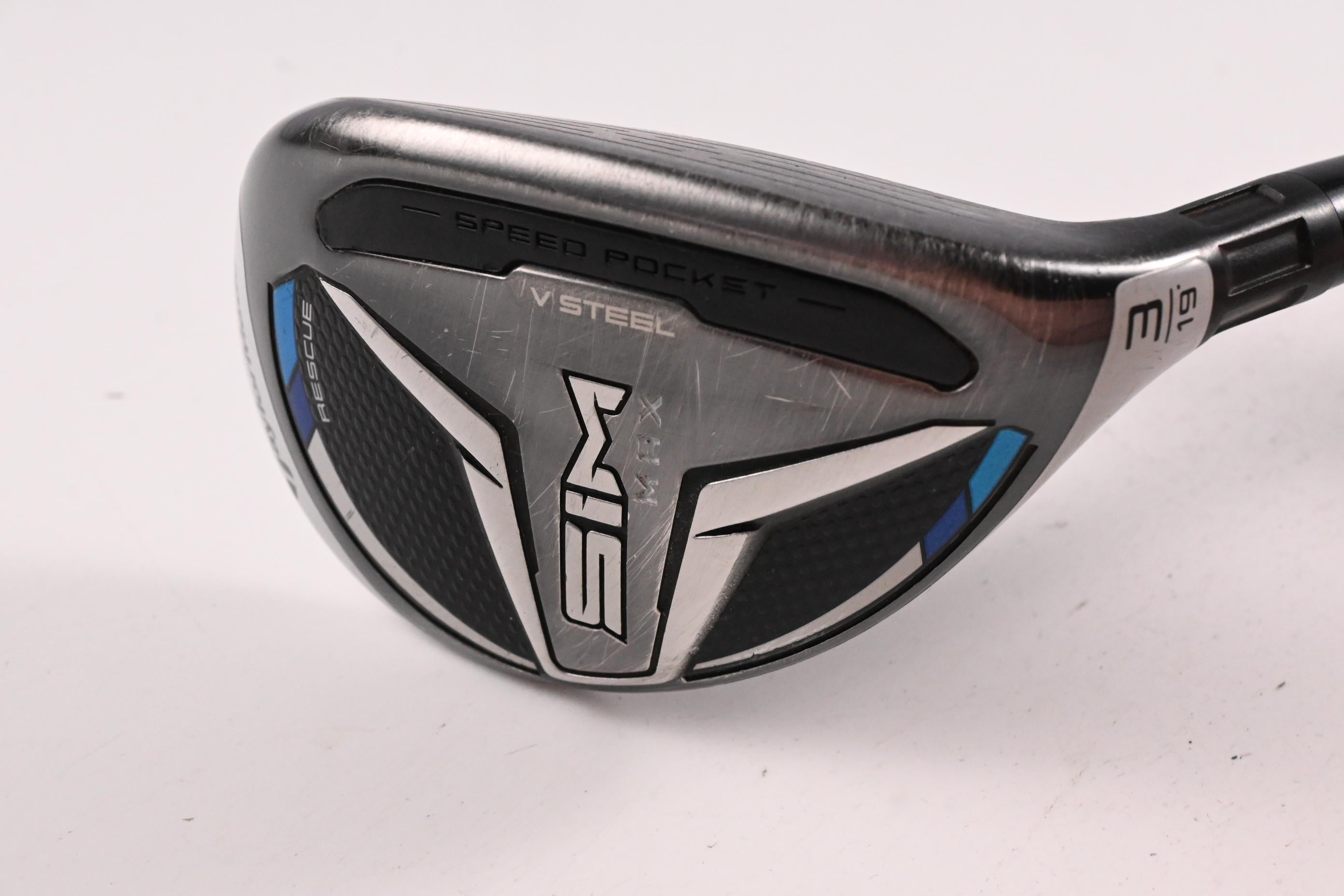 Taylormade SIM Max #3 Hybrid / 19 Degree / Stiff Flex Fujikura Ventus Blue 7