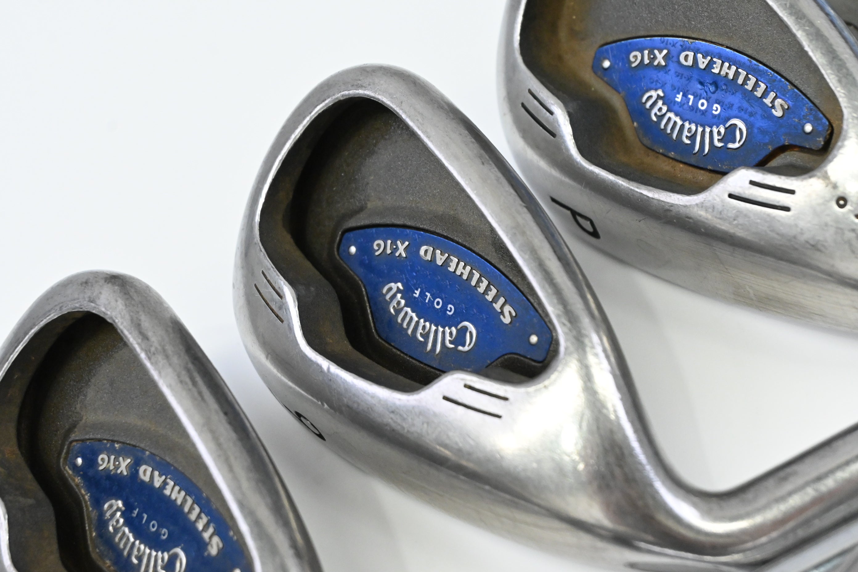 Left Hand Callaway X-16 Irons / 3-PW+SW / Uniflex Callaway Steelhead X-16 Shafts