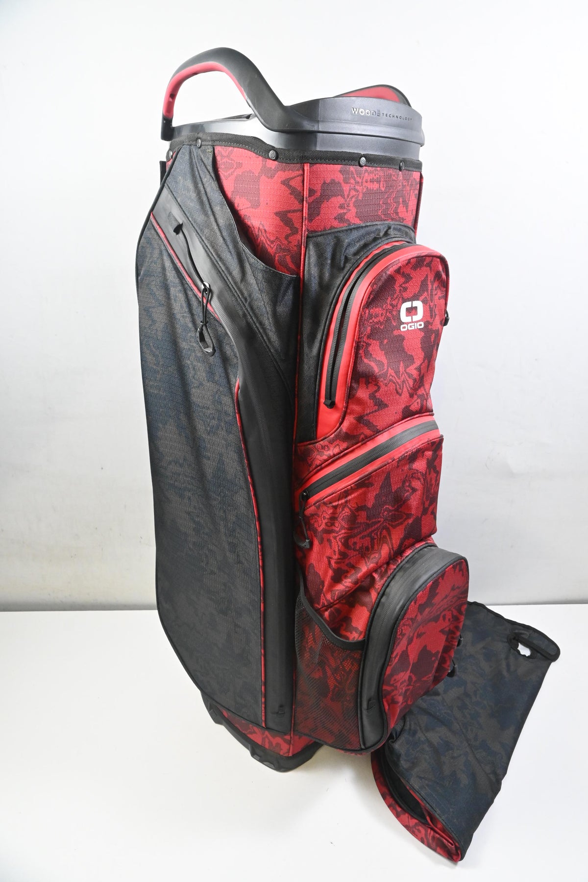 Ogio All Elements Silencer Cart Bag / 15-Way Divider / Red, Black