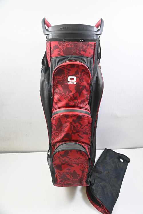 Ogio All Elements Silencer Cart Bag / 15-Way Divider / Red, Black