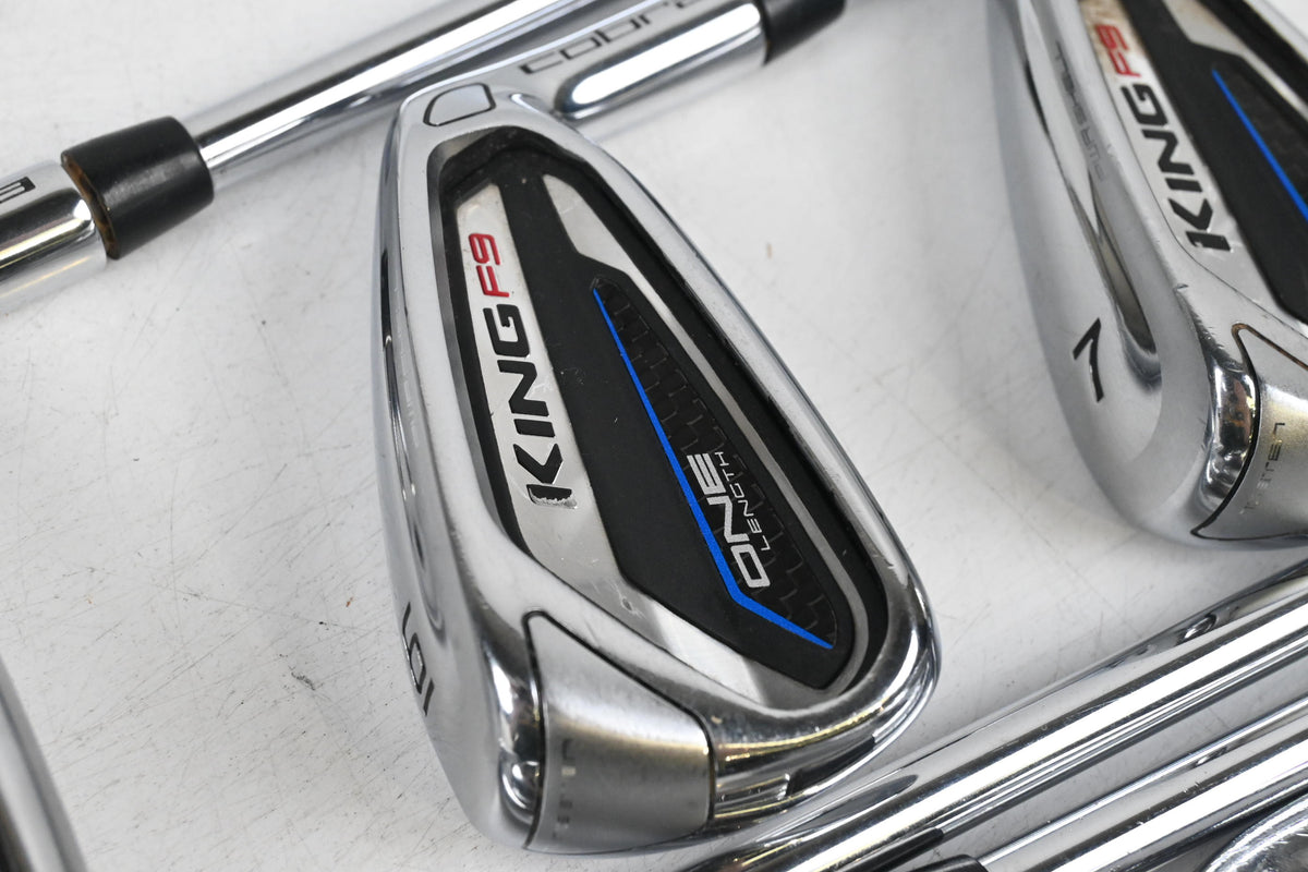 Cobra King F9 One Length Irons / 5-PW+GW / Regular Flex KBS Tour 90 Shafts