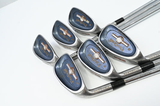 Left Hand Wilson ProStaff Oversize Irons / 6-PW+SW / Regular Flex Offset Design