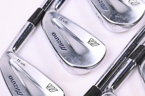 Mizuno MP-32 Irons / 3-PW / Stiff Flex Dynamic Gold S300 / Missing #9 Iron