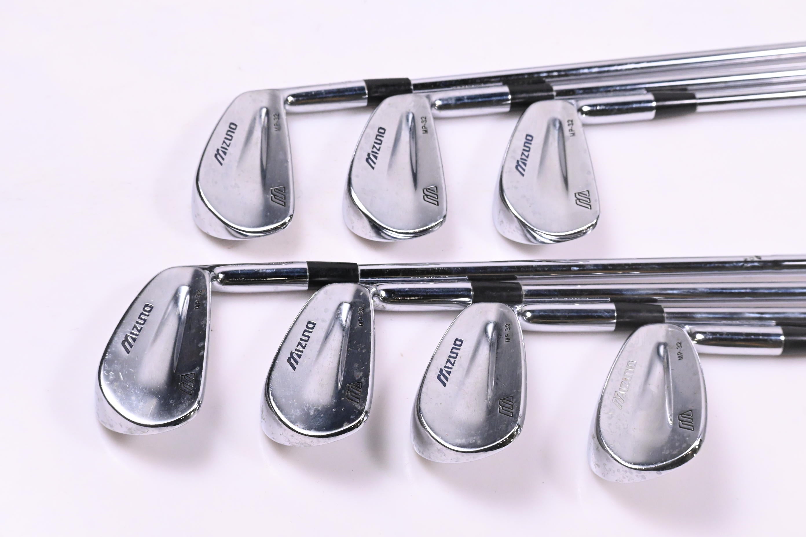 Mizuno MP-32 Irons / 3-PW / Stiff Flex Dynamic Gold S300 / Missing #9 Iron