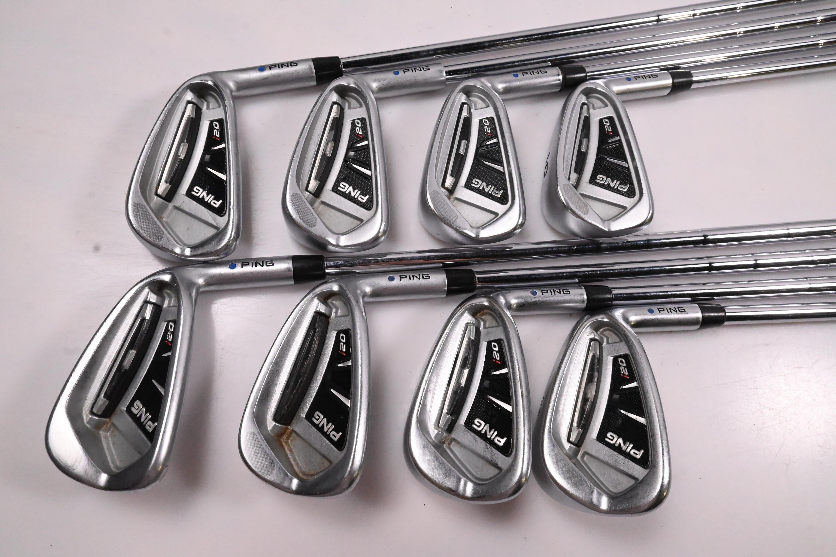 Ping i20 Irons / 3-PW / Blue Dot / Stiff Flex Steel Shafts
