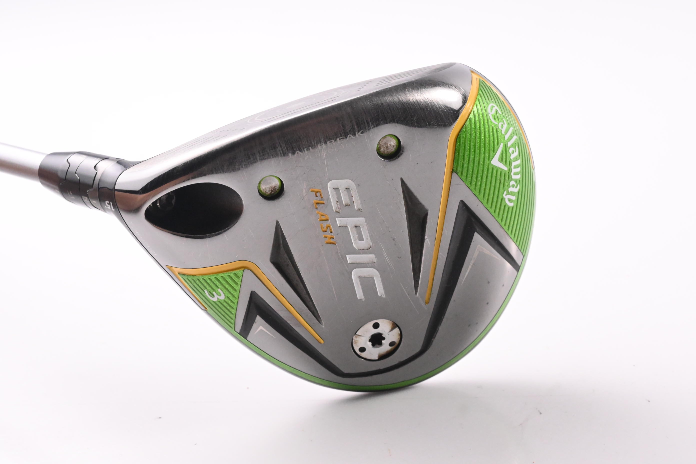 Left Hand Callaway Epic Flash #3 Wood / 15 Degree / Regular Flex Quaranta 50