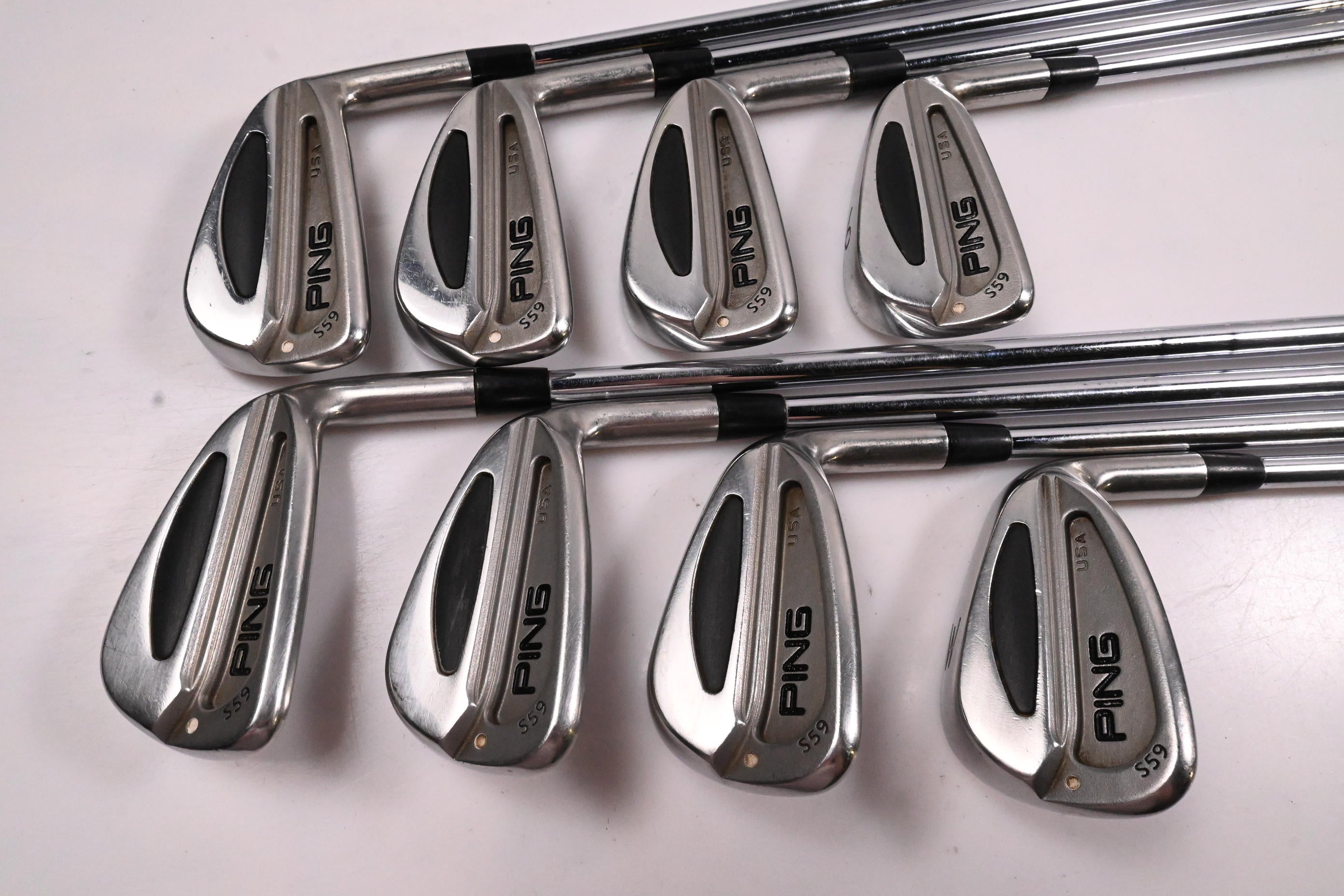 Ping S59 Irons / 3-PW / White Dot / Stiff Flex Ping Shafts
