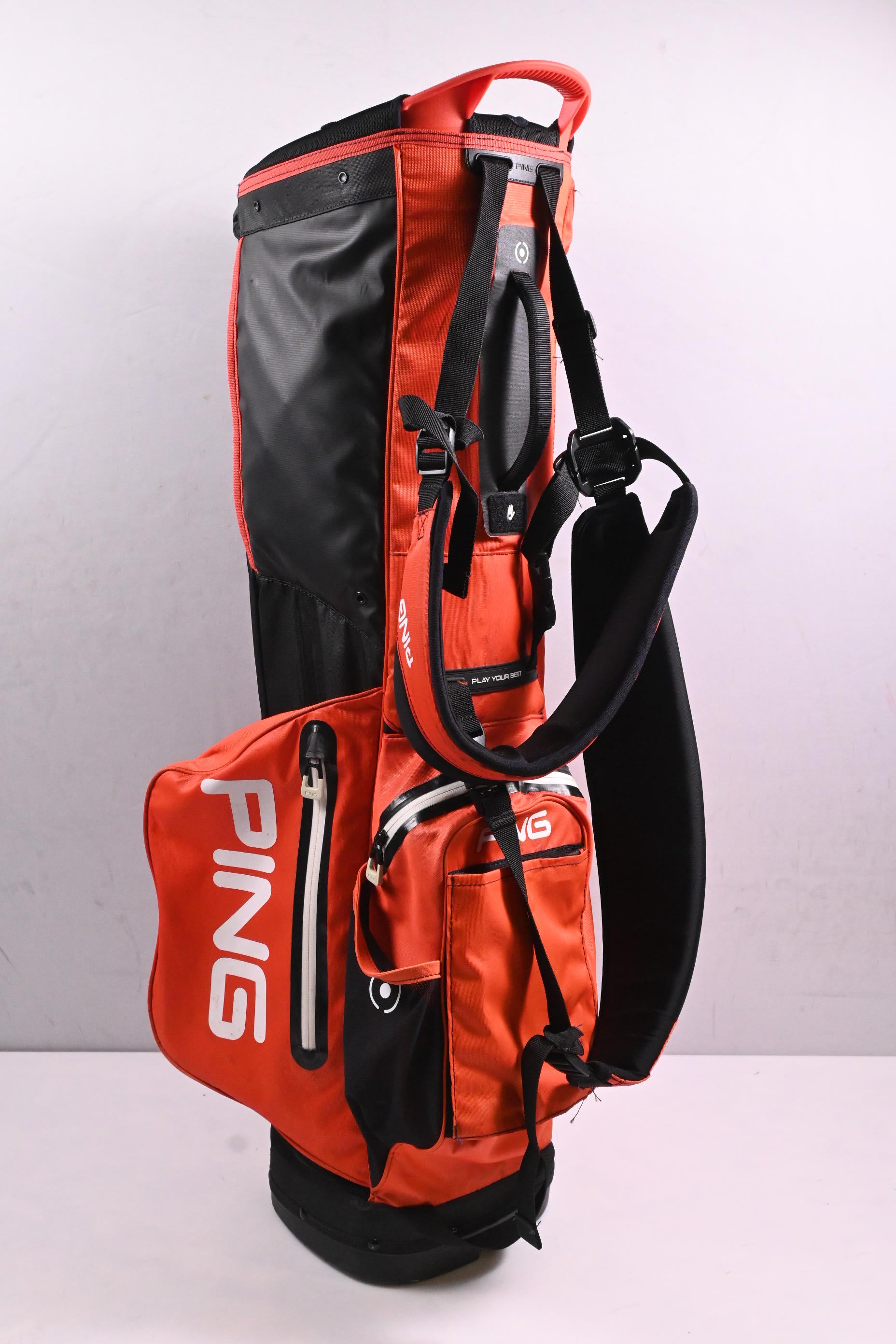 Ping Hoofer Monsoon Stand Bag / 5-Way Divider / Red, Black