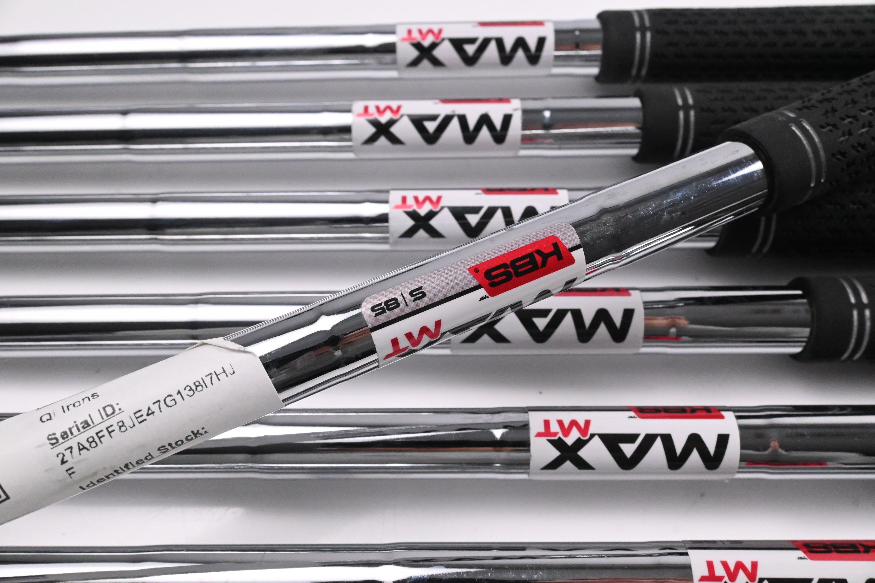 Taylormade Qi Irons / 5-PW+SW / Stiff Flex KBS MAX MT 85 Shafts