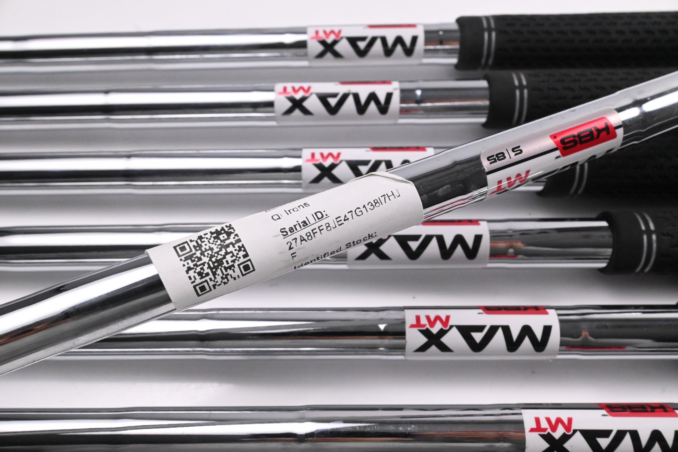 Taylormade Qi Irons / 5-PW+SW / Stiff Flex KBS MAX MT 85 Shafts
