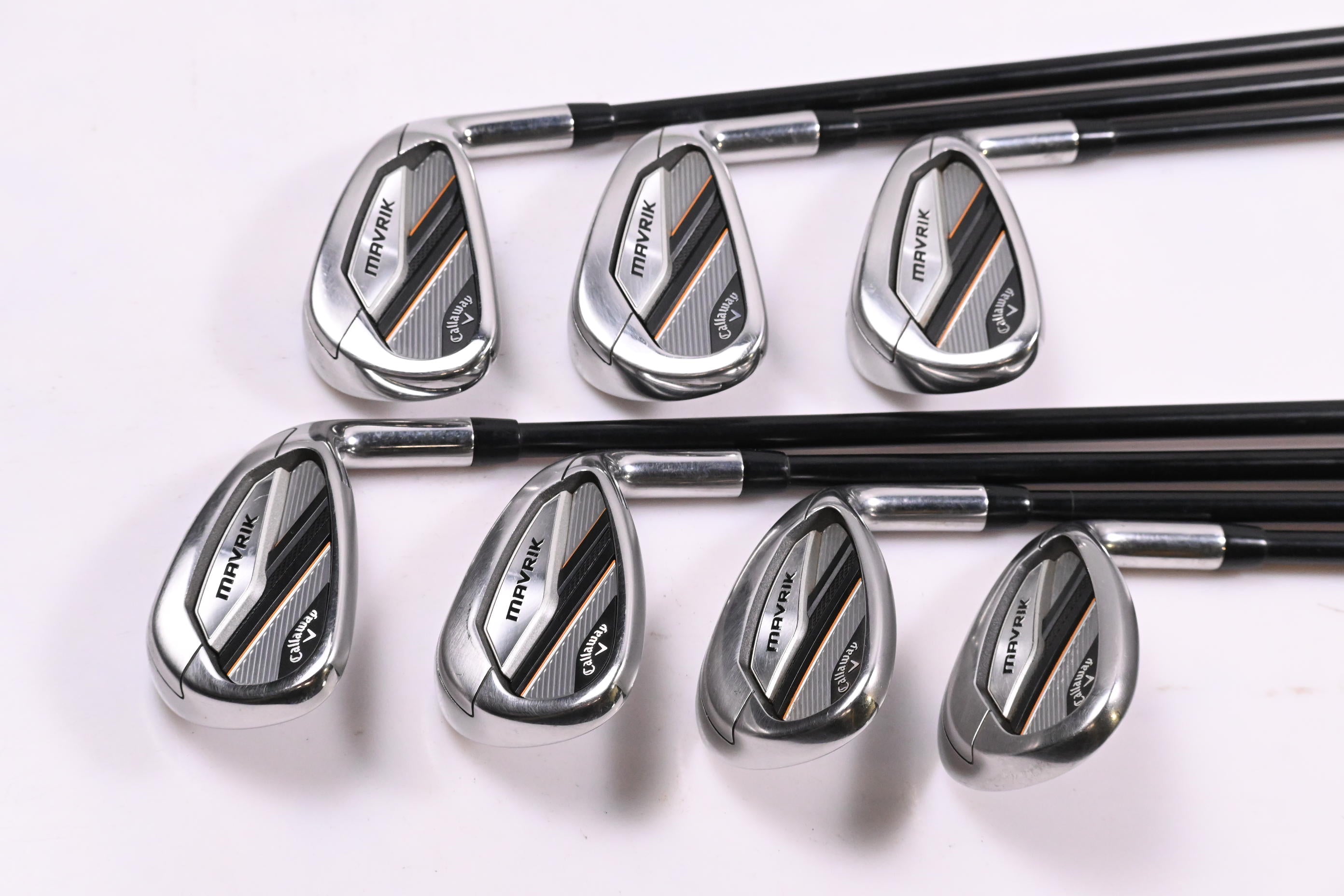 Callaway Mavrik Irons / 6-PW+GW+SW / Stiff Flex KBS TGI 90 Shafts