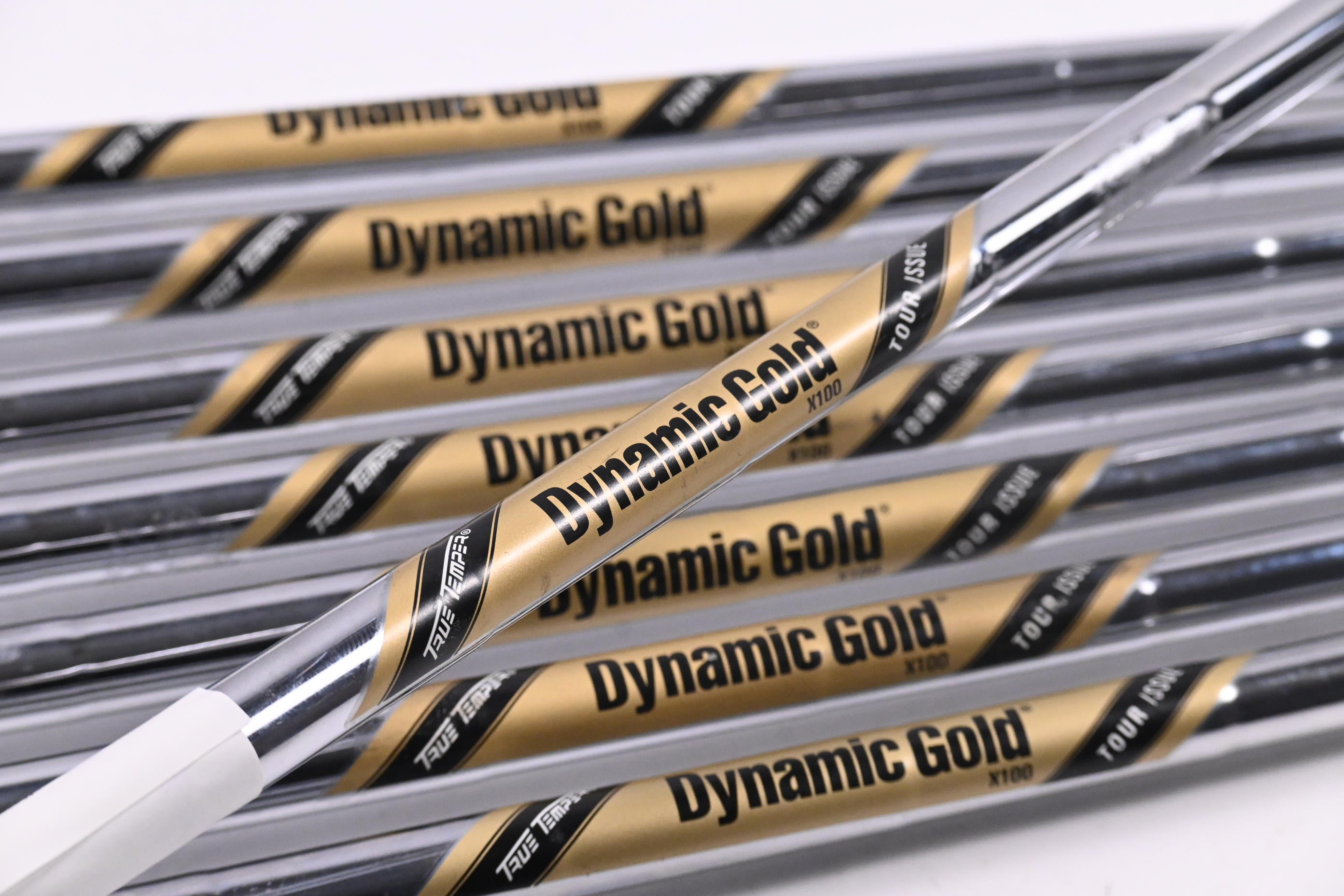 True Temper Dynamic Gold X100 Tour Issue Shafts / X-Flex / Set Of 8 / .355" Tip