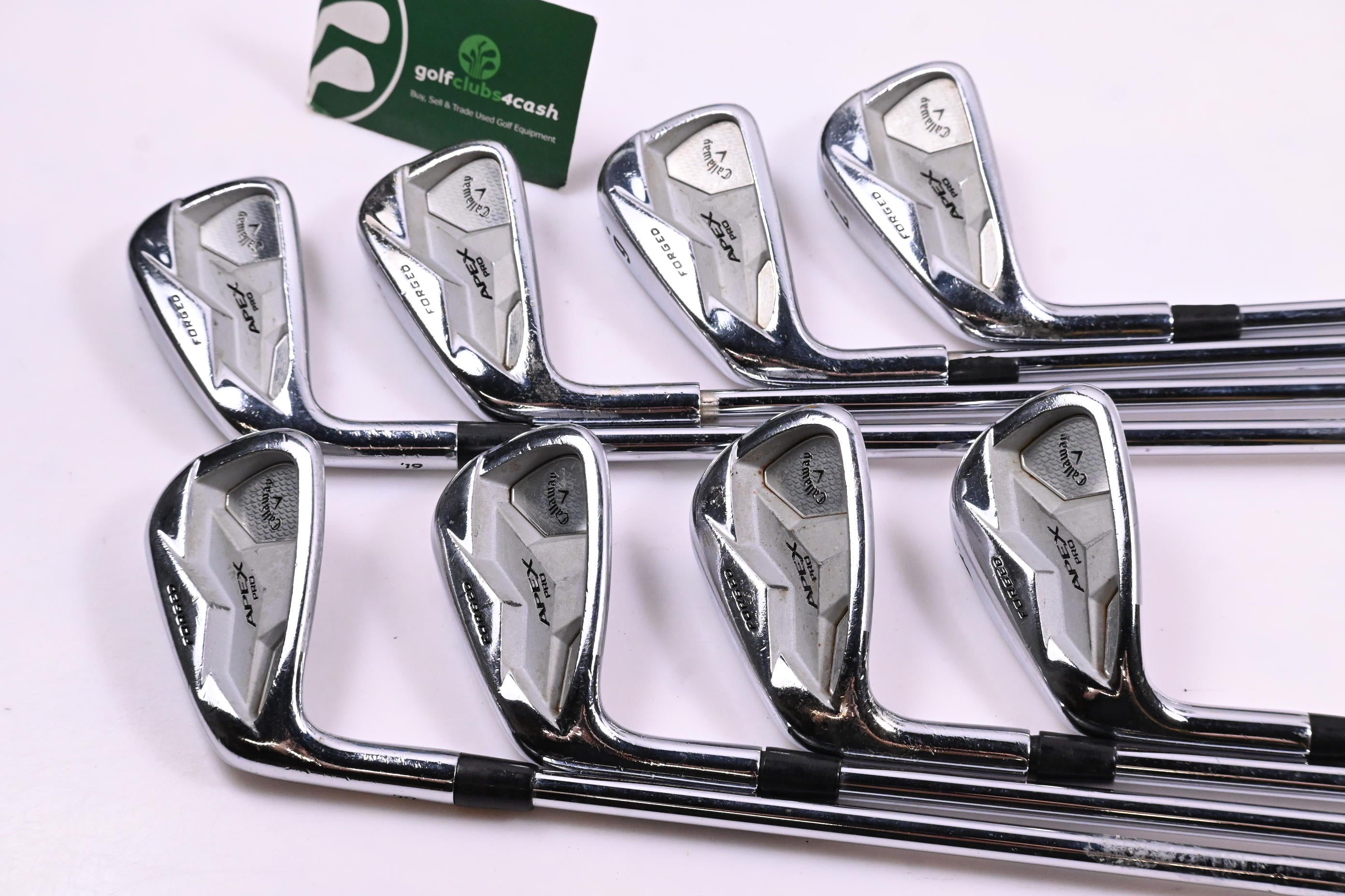 Left Hand Callaway Apex Pro 19 Irons / 3-PW / Stiff Flex Elevate Tour Shafts