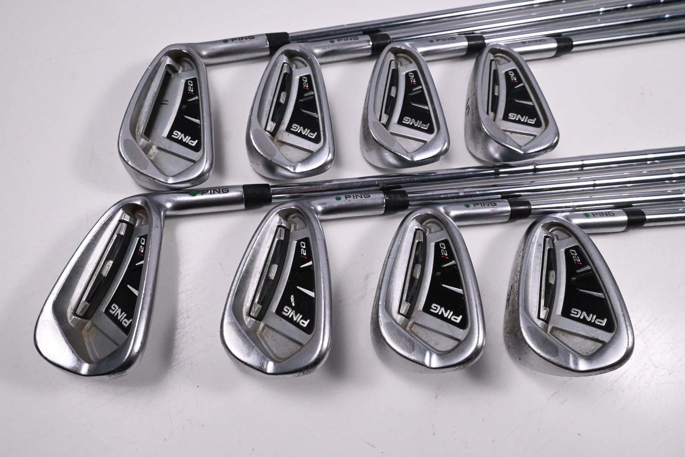 Ping i20 Irons / 3-PW / Green Dot / Stiff Flex Ping CFS Steel Shafts