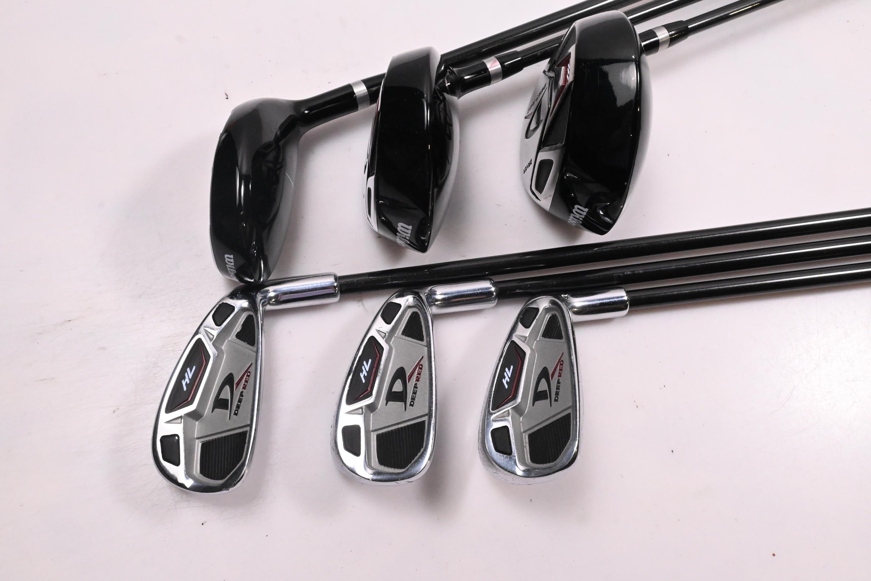 Junior Wilson Deep Red Package Set / Woods, Irons, Bag