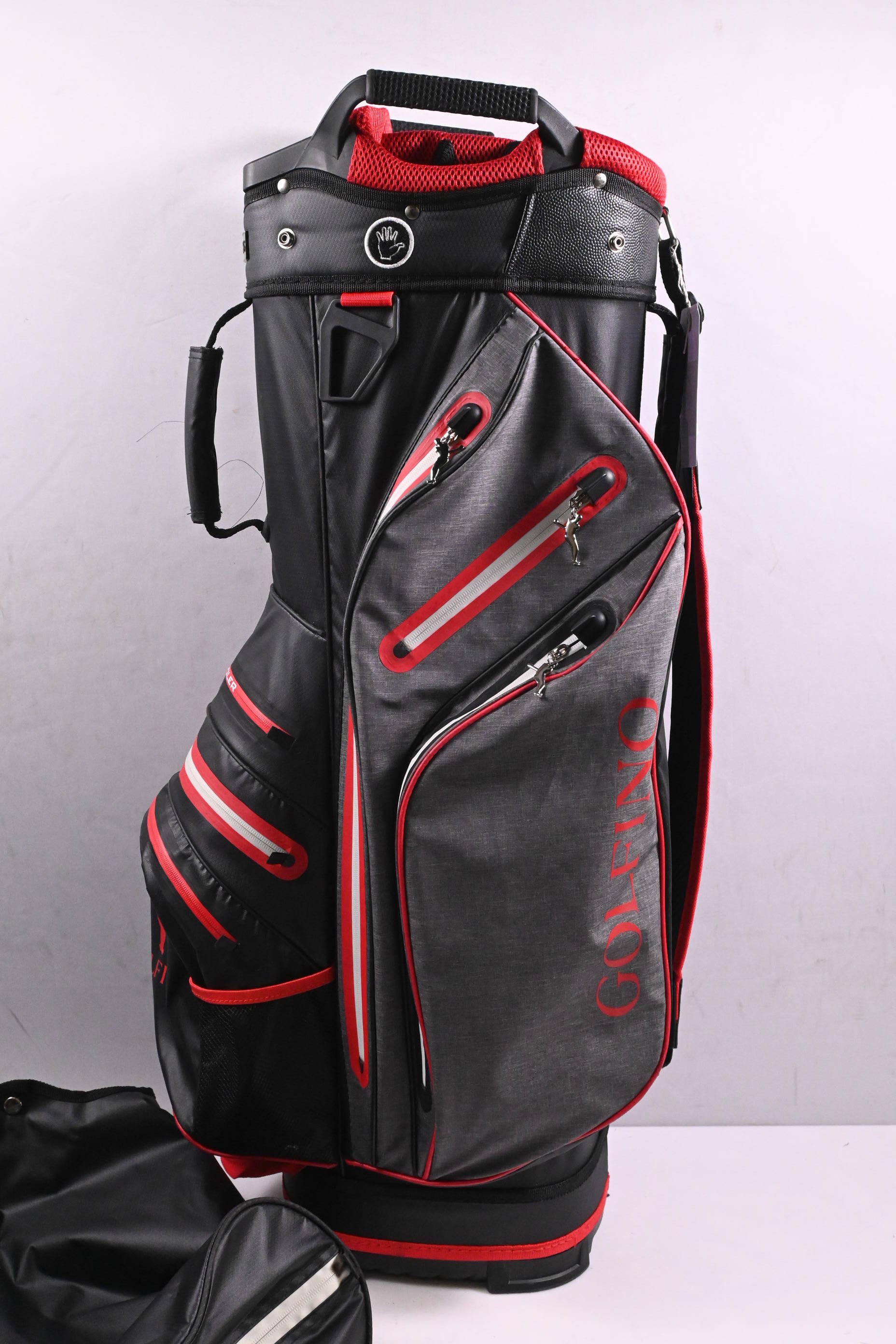 Golfino Cart Bag / 14-Way Divider / Black, Grey, Red