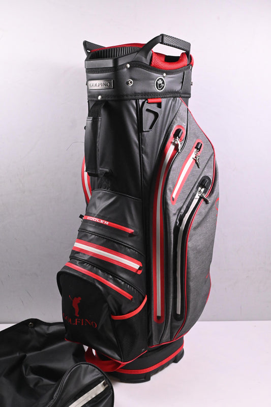 Golfino Cart Bag / 14-Way Divider / Black, Grey, Red