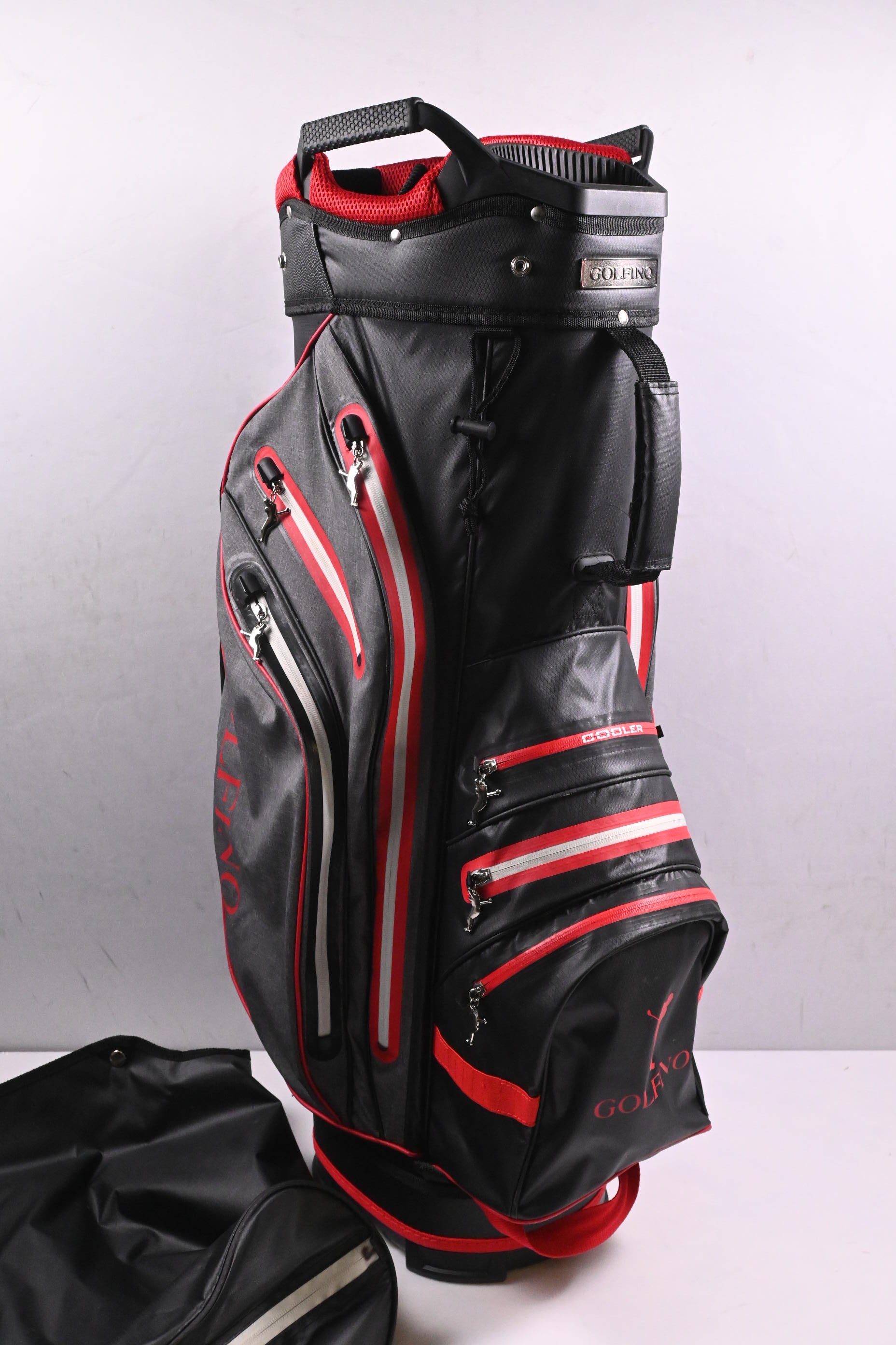 Golfino Cart Bag / 14-Way Divider / Black, Grey, Red