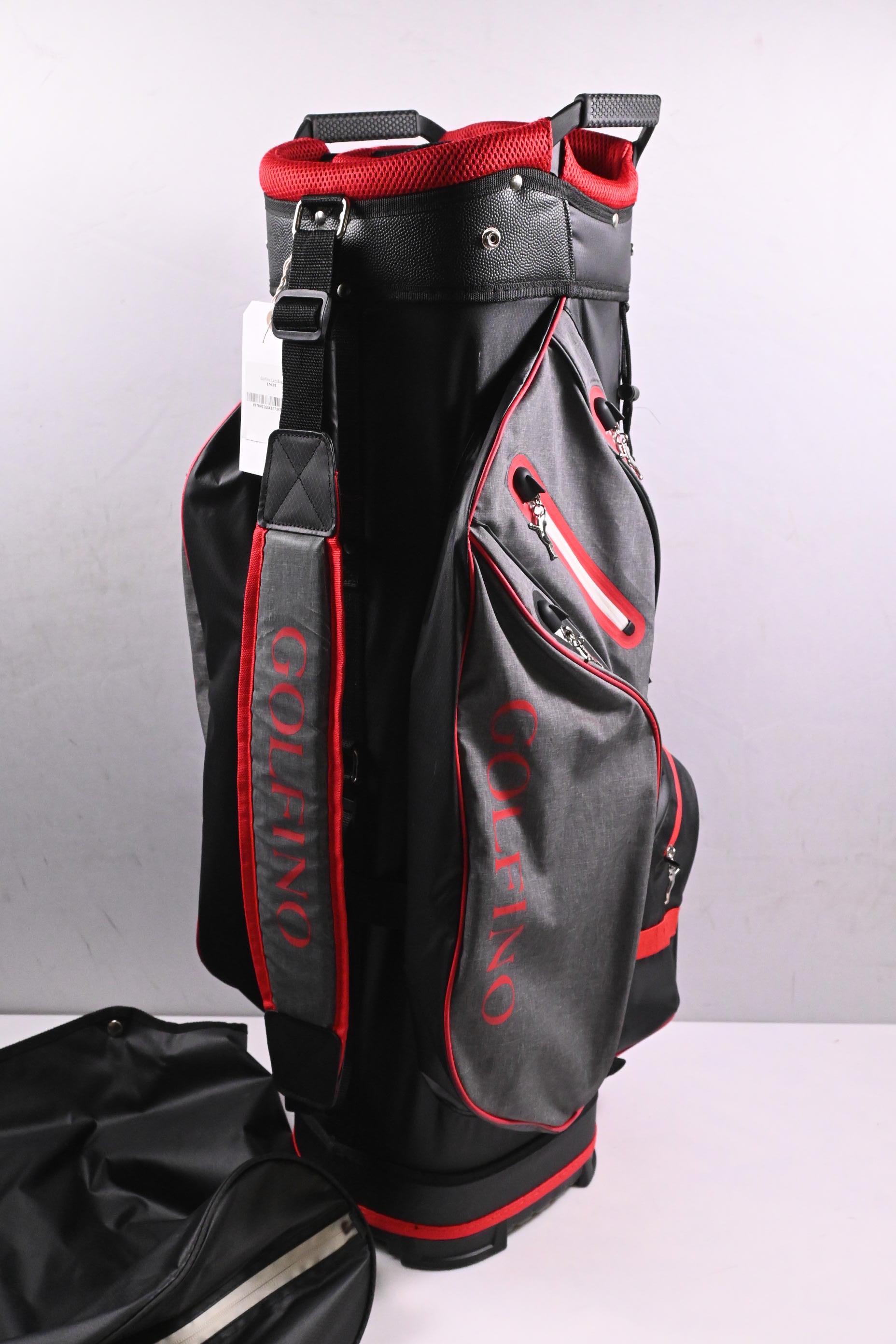 Golfino Cart Bag / 14-Way Divider / Black, Grey, Red