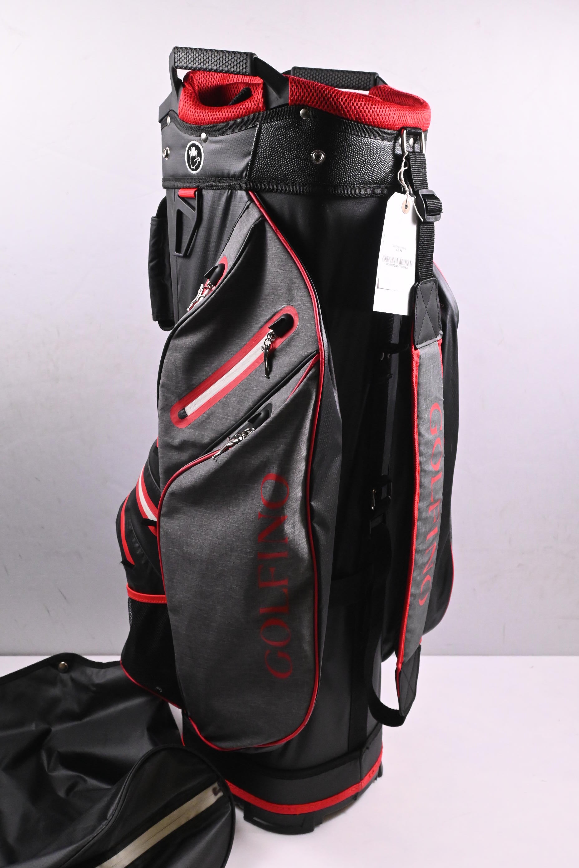 Golfino Cart Bag / 14-Way Divider / Black, Grey, Red