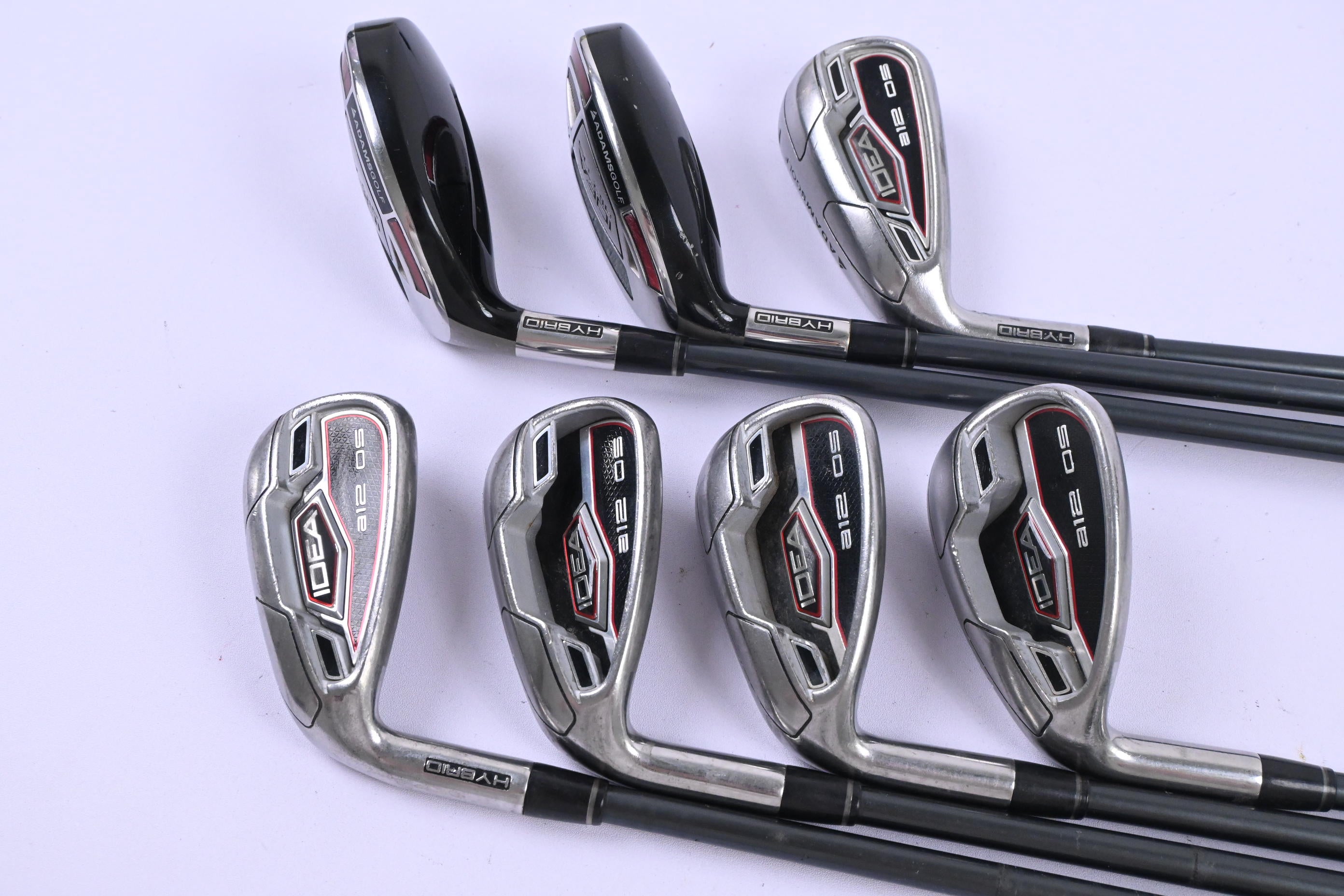 Left Hand Adams Idea A12 OS Hybrid Combo Irons / 5-SW / Senior Flex Idea A12 OS