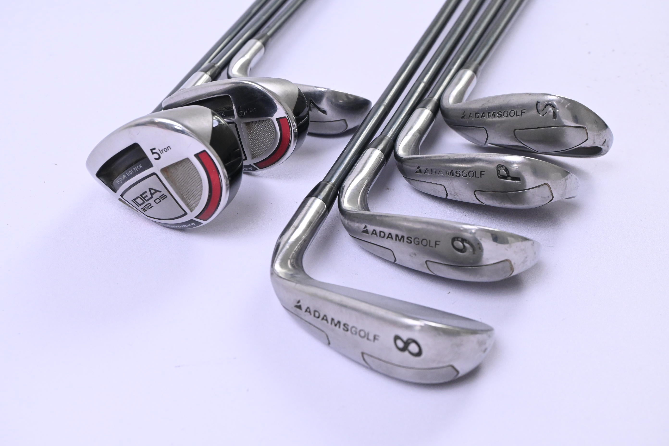 Left Hand Adams Idea A12 OS Hybrid Combo Irons / 5-SW / Senior Flex Idea A12 OS