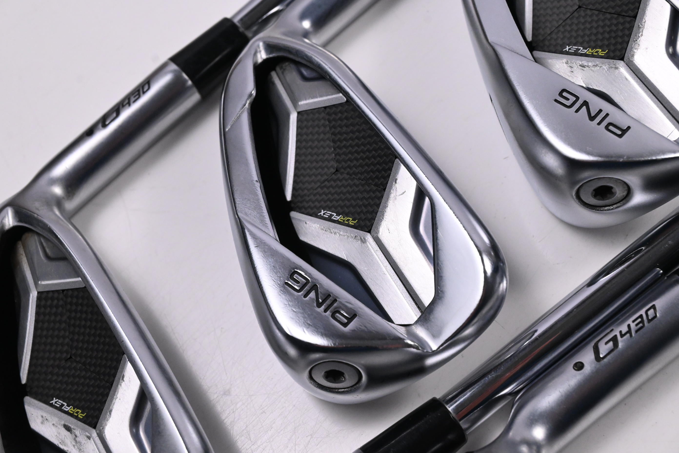 Ping G430 Irons / 5-PW+50°+54° / Black Dot / Regular Flex Ping AWT 2.0 Shafts