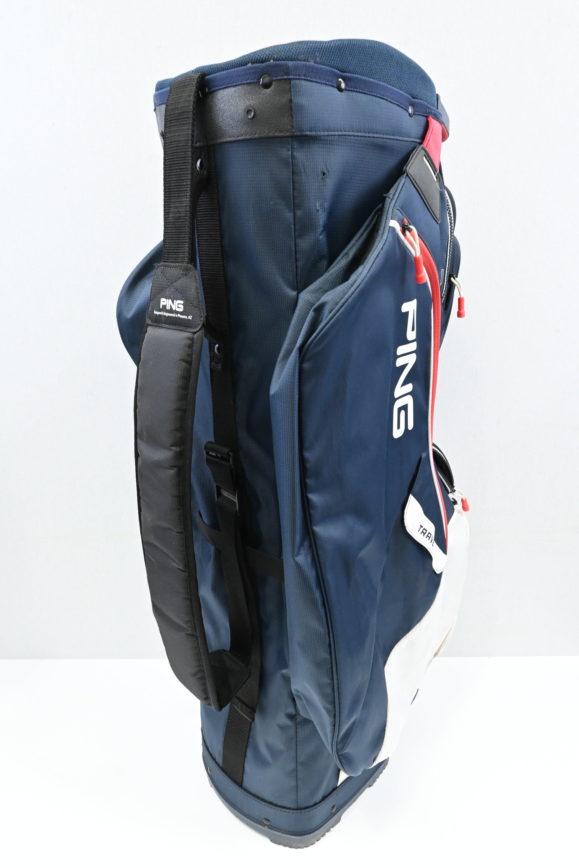 Ping Traverse Cart Bag / 14-Way / Navy, White, Red