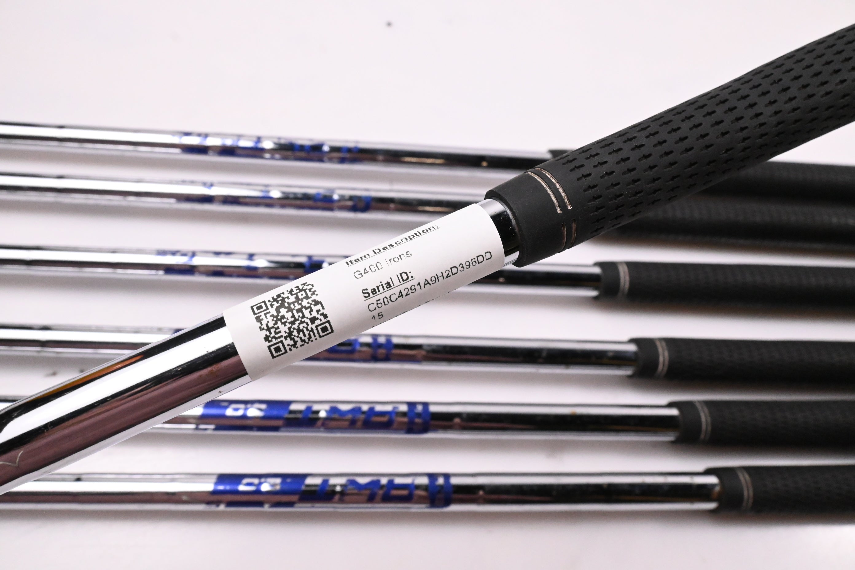 Ping G400 Irons / 6-PW+GW+SW / Silver Dot / Stiff Flex Ping AWT 2.0 Shafts