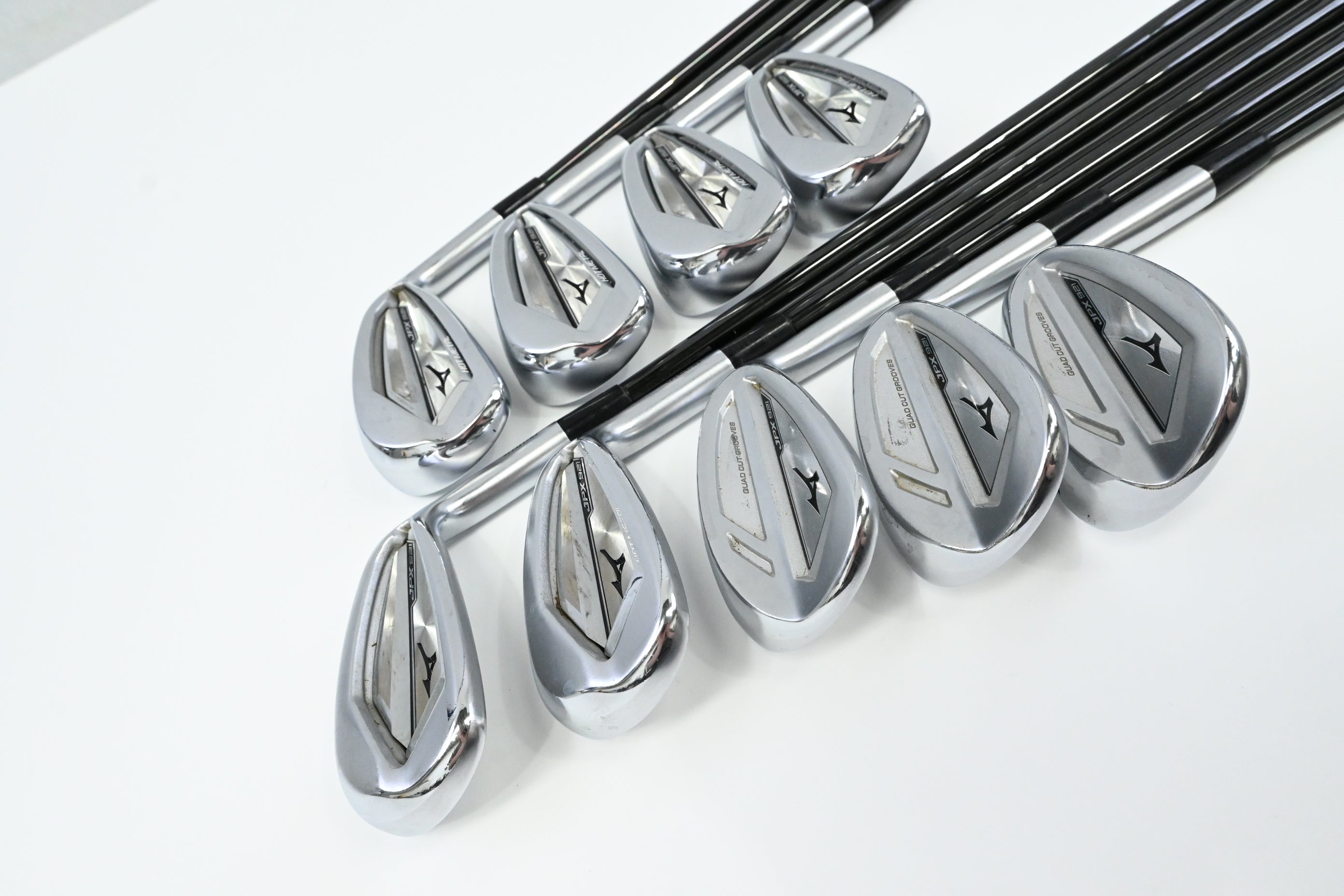 Mizuno JPX 921 Hot Metal Irons / 5-PW+GW+SW+LW / Stiff Flex KBS $-Taper Lite 100