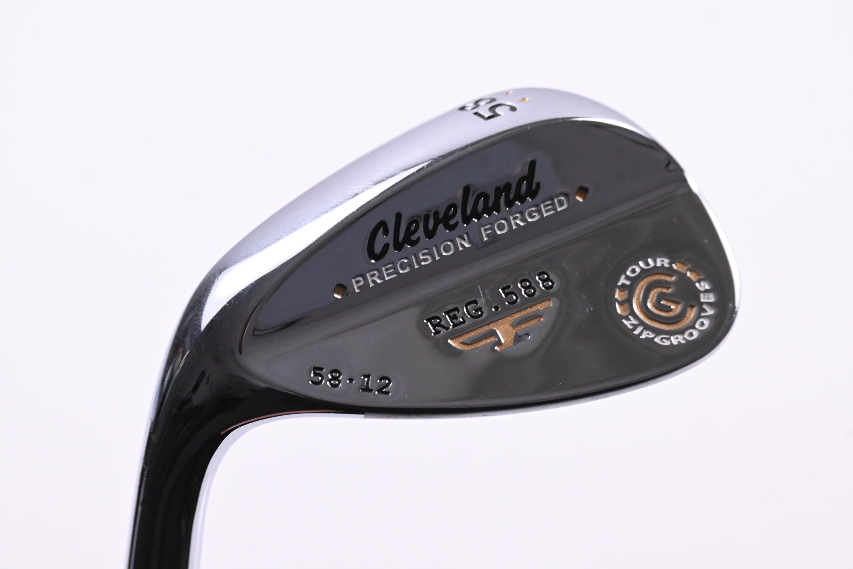 Left Hand Cleveland 588 Precision Forged Lob Wedge / 58 Degree / Stiff Flex Blue