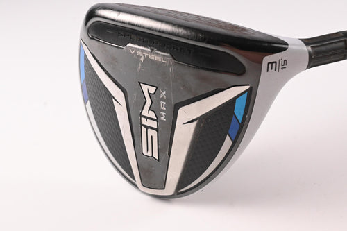 Taylormade SIM Max #3 Wood / 15 Degree / Stiff Flex HZRDUS Smoke Yellow 70 Shaft