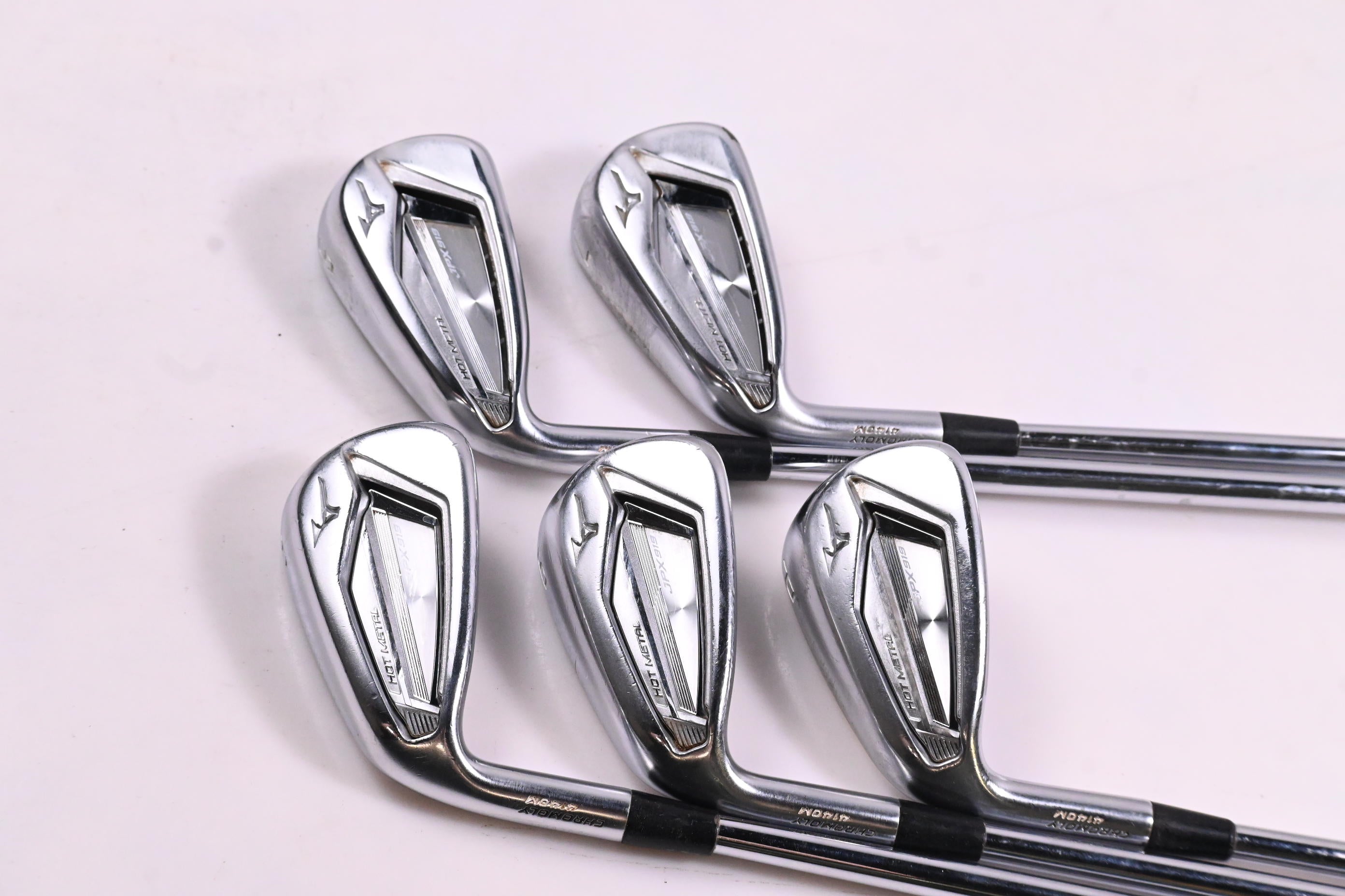 Left Hand Mizuno JPX 919 Hot Metal Irons / 6-PW / Regular Flex Dynamic Gold 105