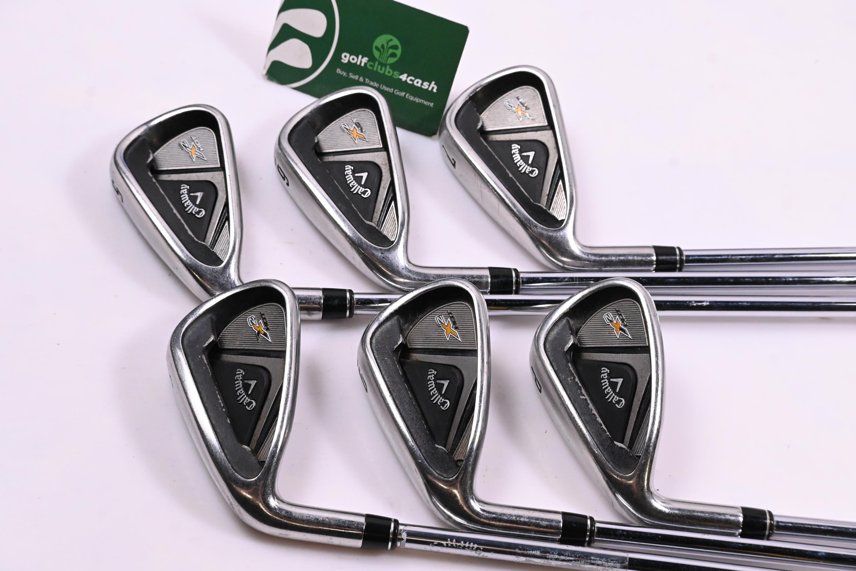 Left Hand Callaway X2 Hot Irons / 5-PW / Regular Flex SpeedStep 85 Shafts