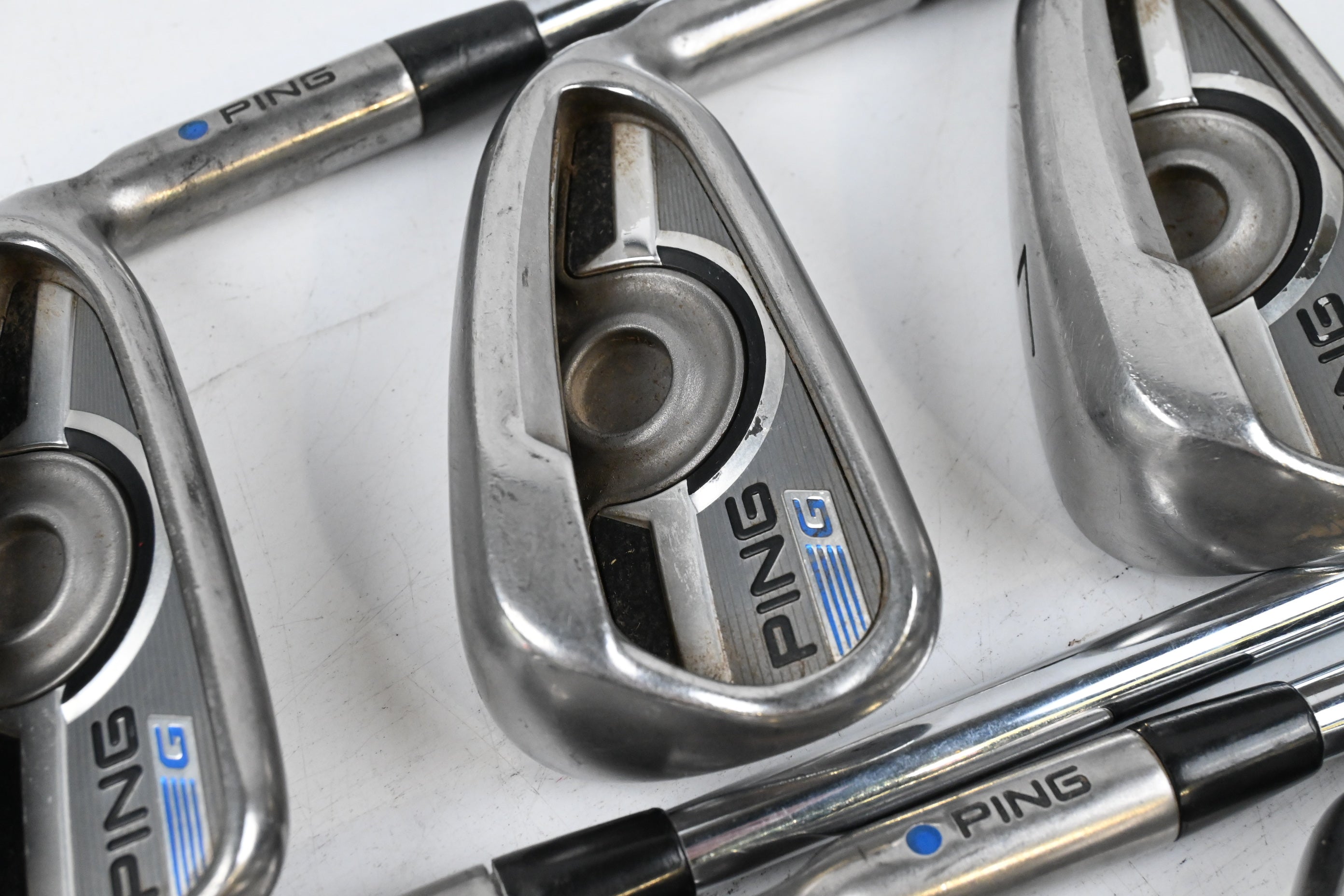 Ping G Series Irons / 5-9i+SW / Blue Dot / Regular Flex Ping AWT 2.0 Shafts