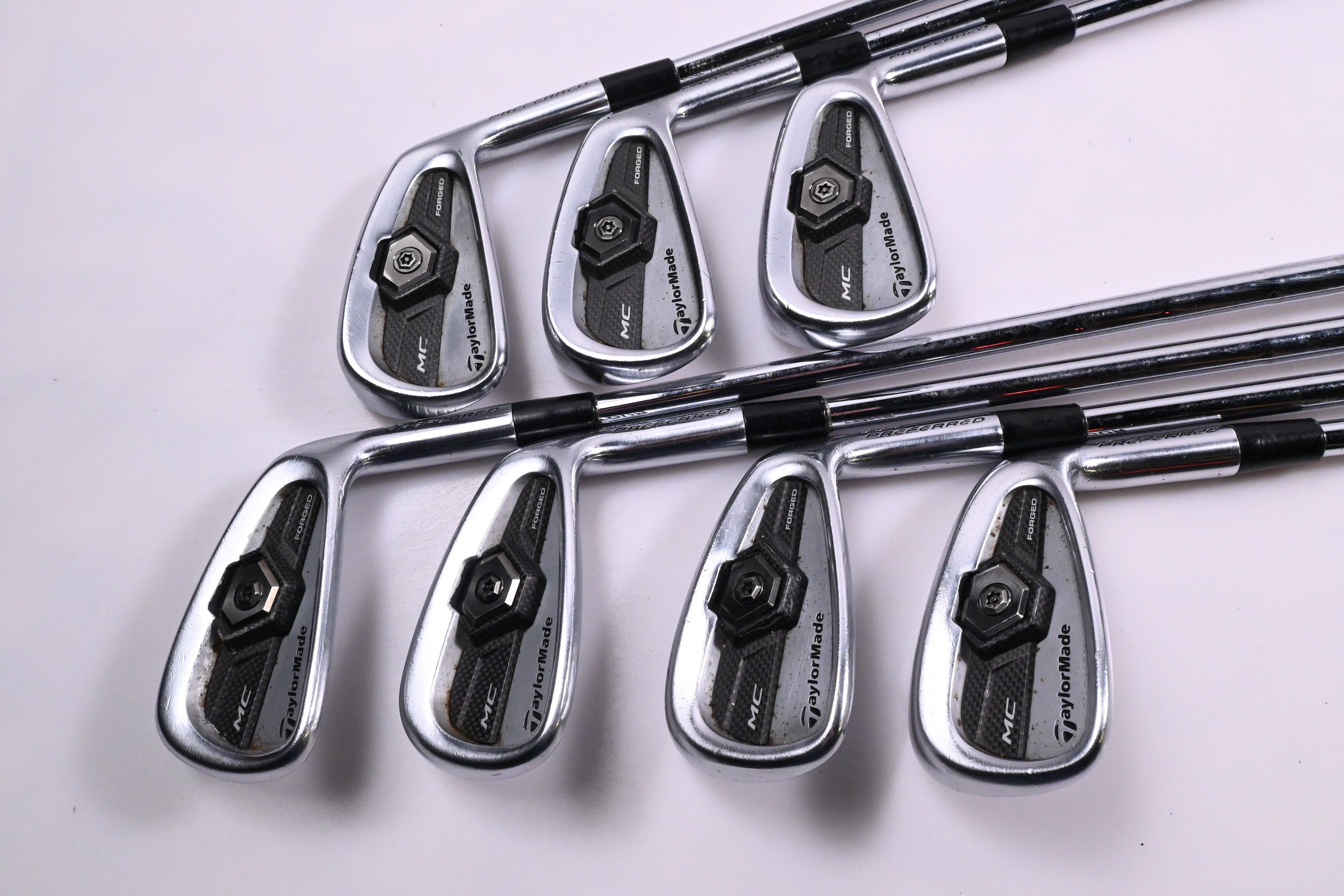 Taylormade Tour Preferred MC 2011 Irons / 4-PW / Stiff Flex Steel Shafts