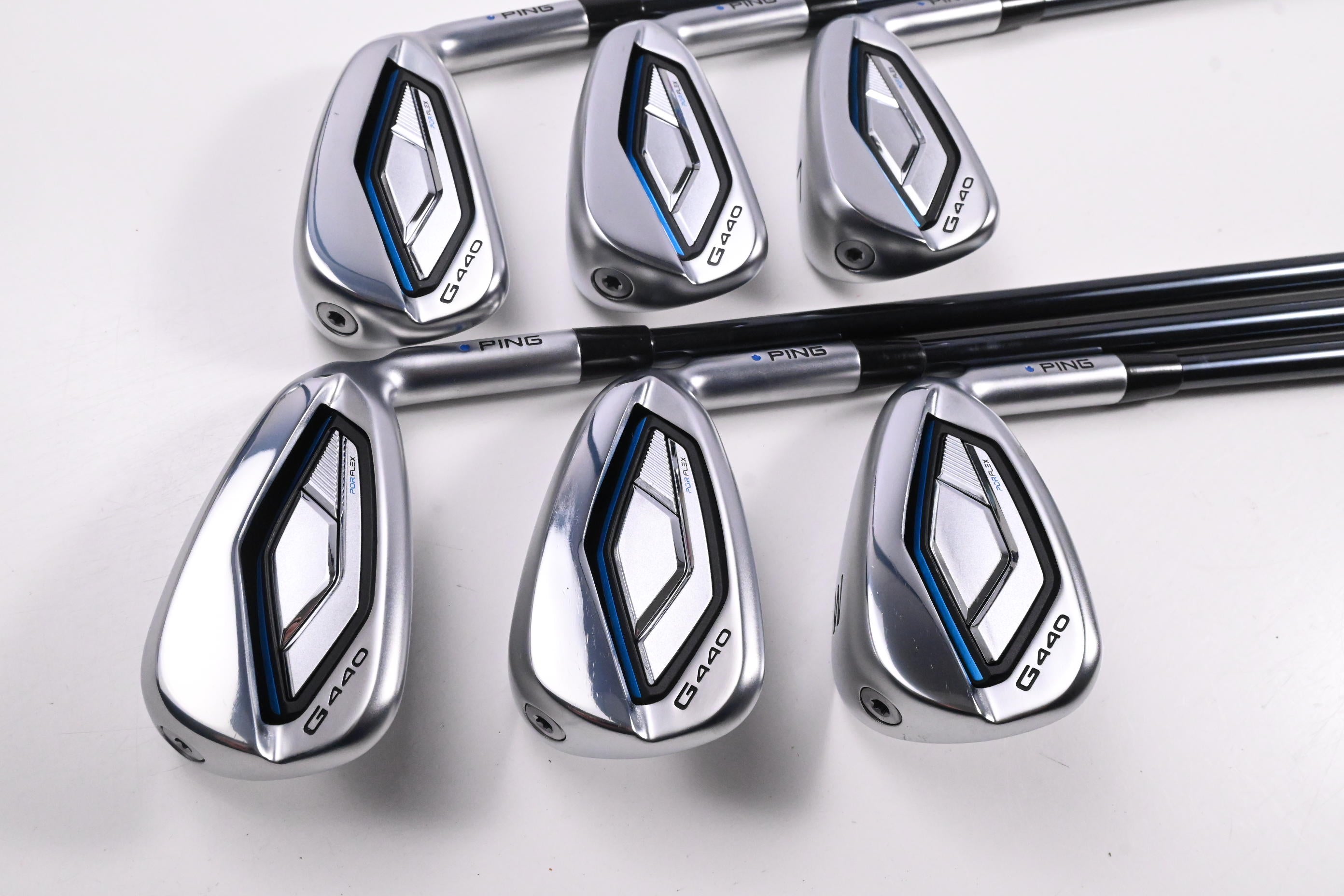 Ping G440 Irons / 5-PW / Blue Dot / Senior Flex UST Recoil Dart 65 Shafts