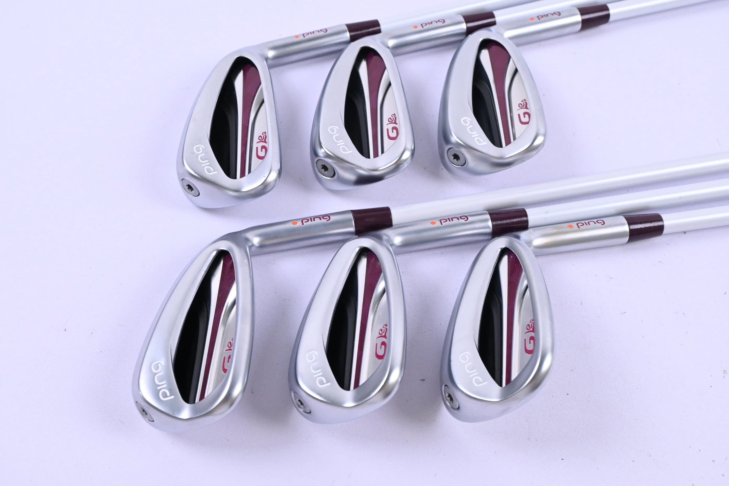 Ladies Ping G Le2 Irons / 6-PW+SW / Orange Dot / Ladies Flex Ping ULT 240 Shafts