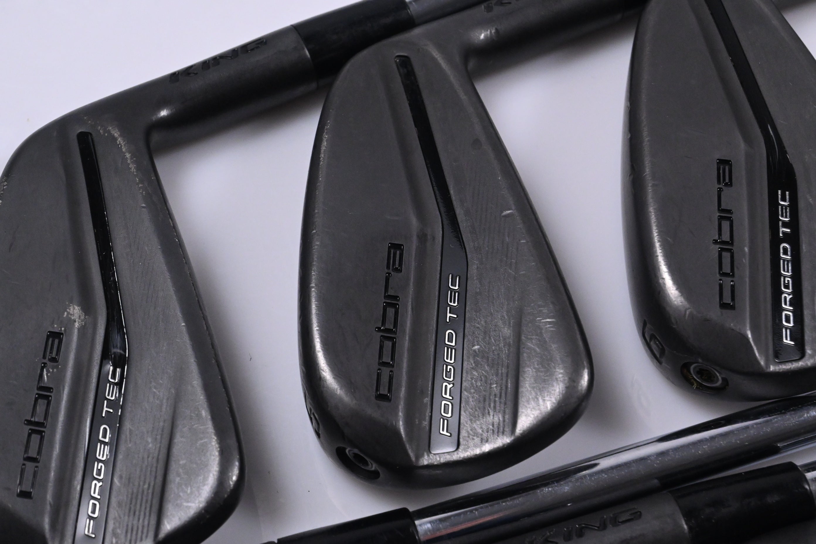 Cobra King Forged Tec 2023 Black Irons / 4-PW / Stiff Flex KBS $-Taper Lite