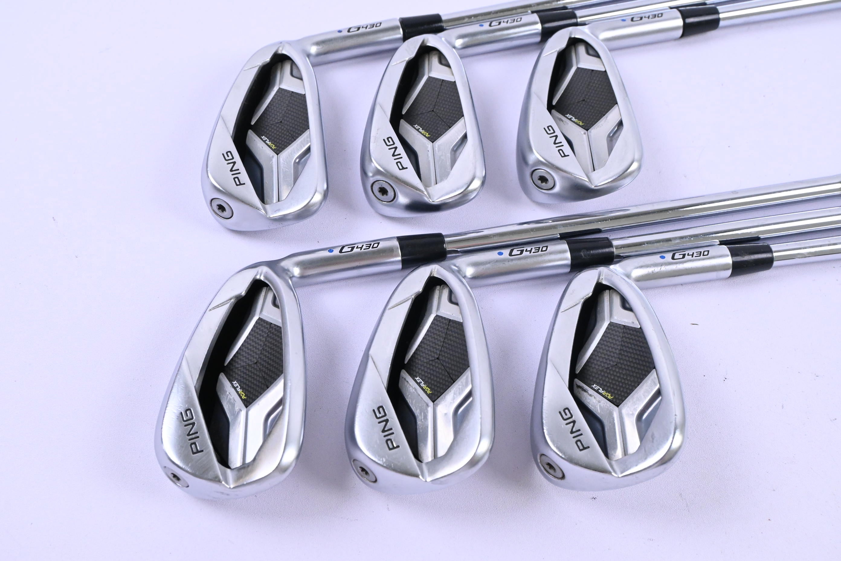 Ping G430 Irons / 5-PW / Blue Dot / Stiff Flex Dynamic Gold 120 S300 Shafts