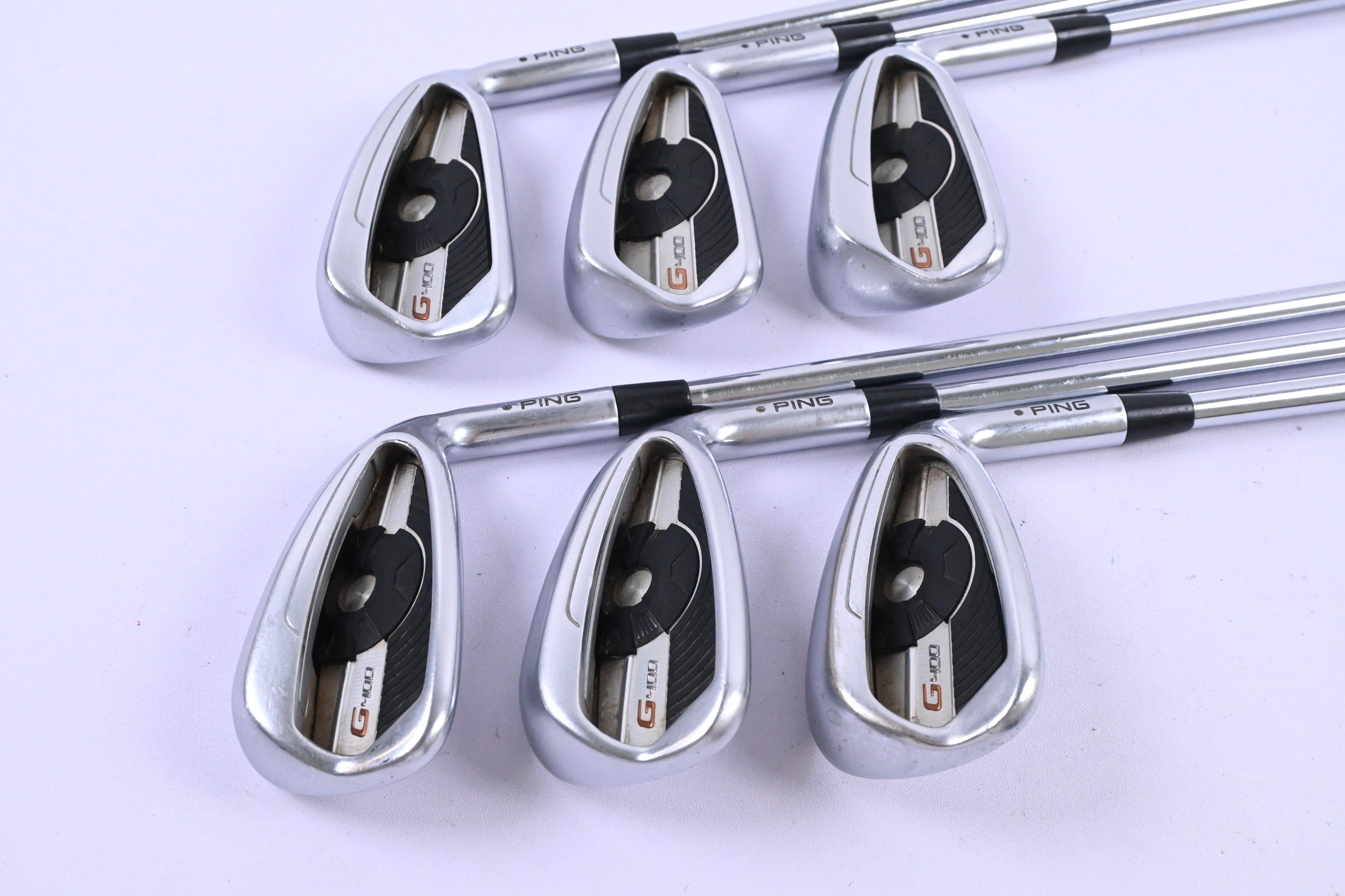 Ping G400 Irons / 5-PW / Black Dot / Stiff Flex Ping AWT 2.0 Shafts