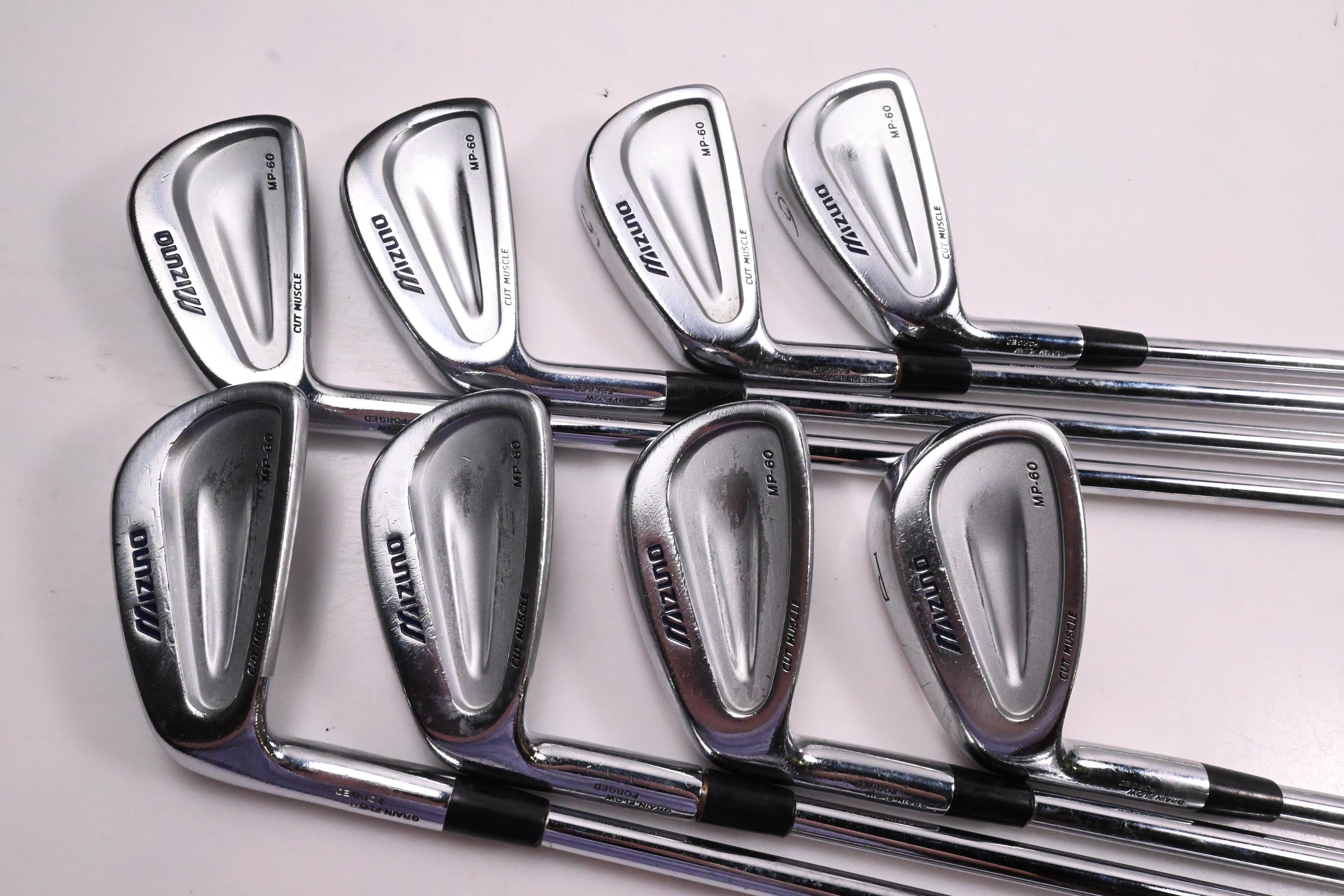 Left Hand Mizuno MP-60 Irons / 3-PW / Regular Flex Dynamic Gold R300 Shafts